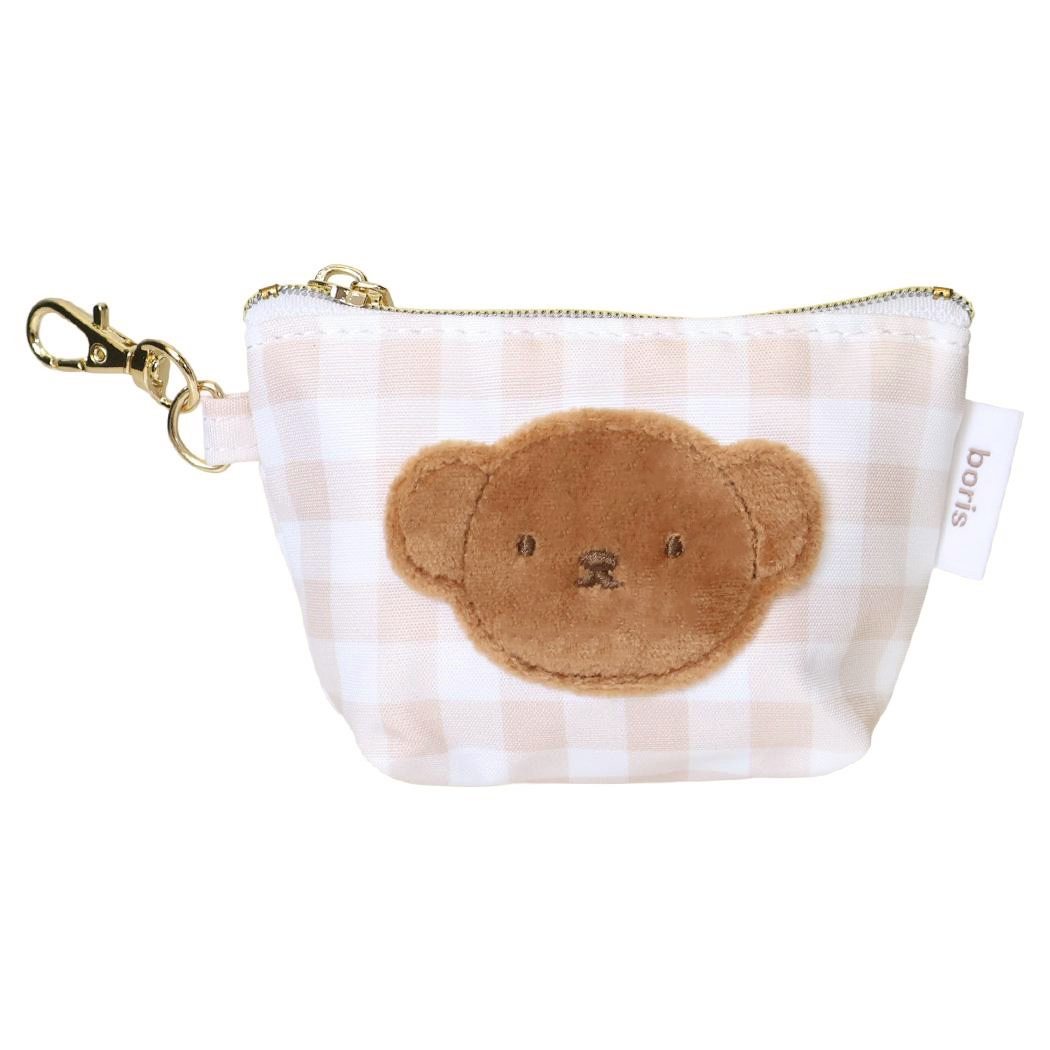 現貨｜Boris Miffy BRUNA CHECK 日版 小收納袋 / 散紙包 (MIFF-279C Brown)