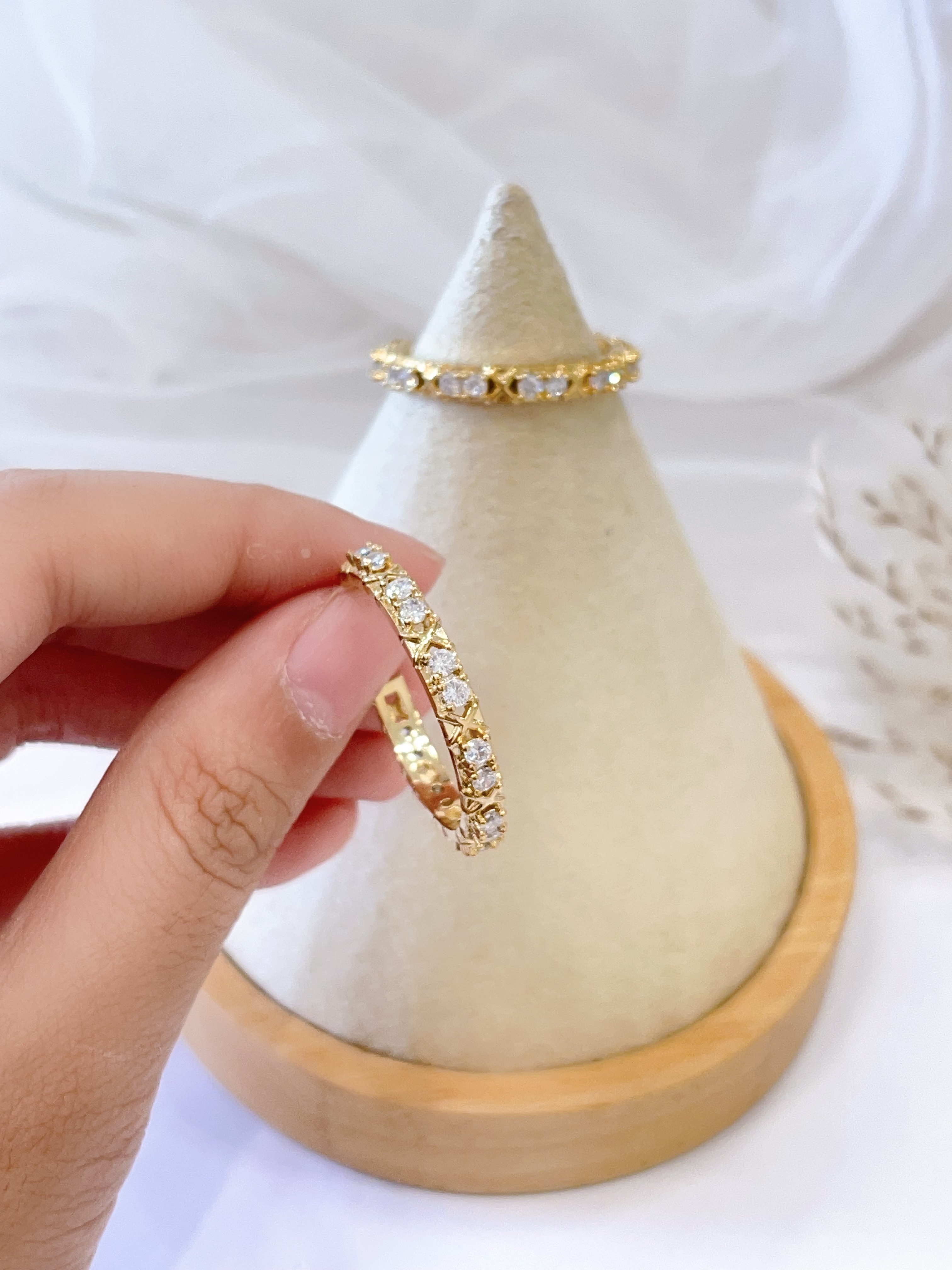 晚宴Dinner必入！钻石设计C字耳环