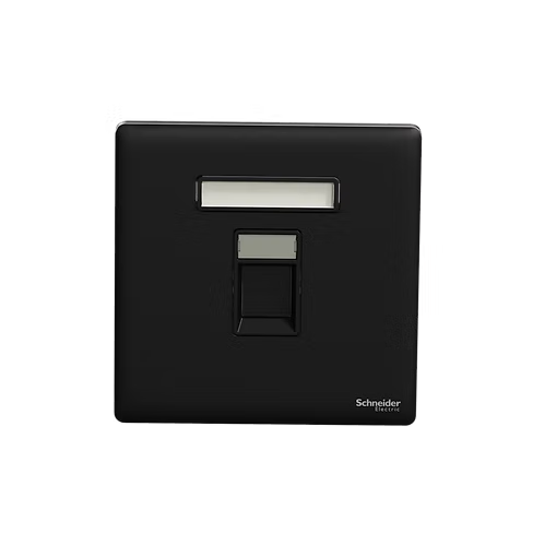 施耐德 Unica X 曜石黑 單位 CAT3電話插座