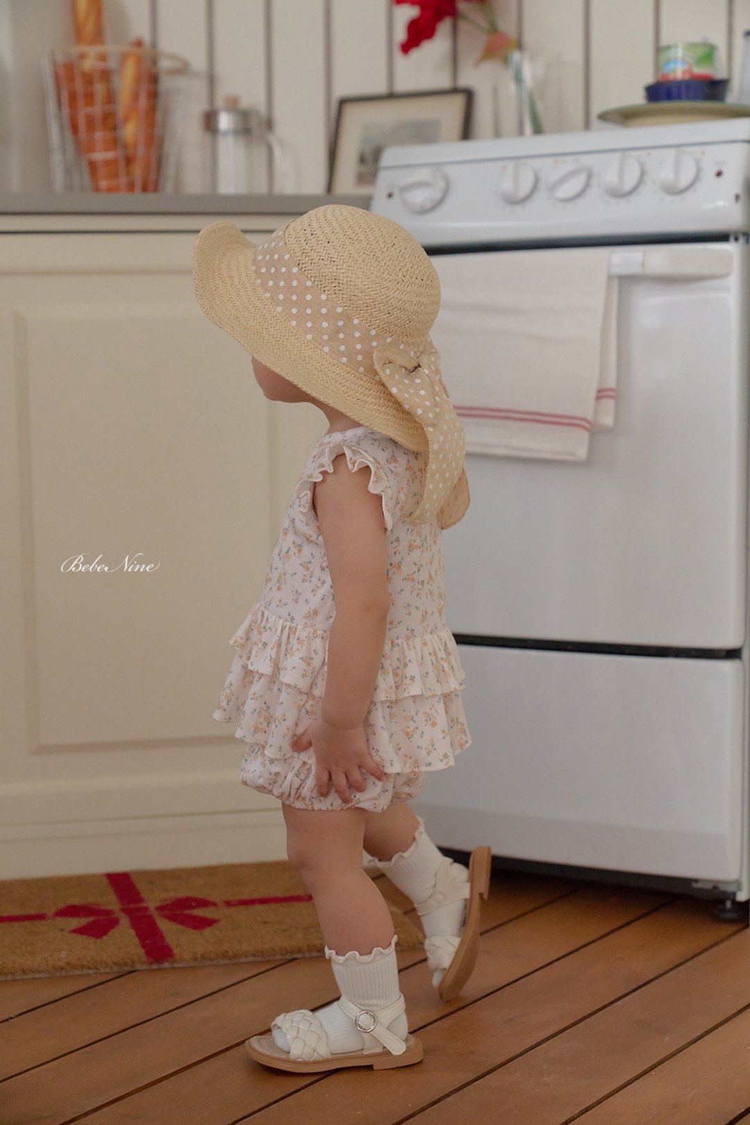 ☀️預訂 韓國直送☀️🇰🇷Bebenine兩色碎花荷葉邊下擺背心燈籠褲套裝