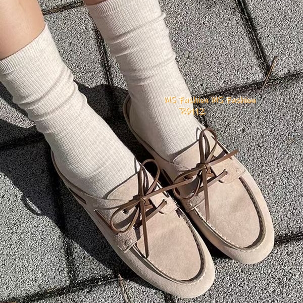 R6112 韓國🇰🇷真皮糖果色loafer後拖