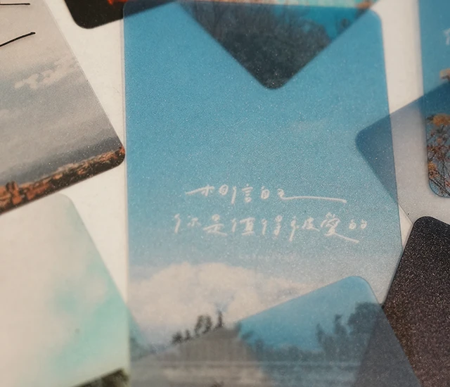 半透光景小卡｜手寫字｜半透書籤