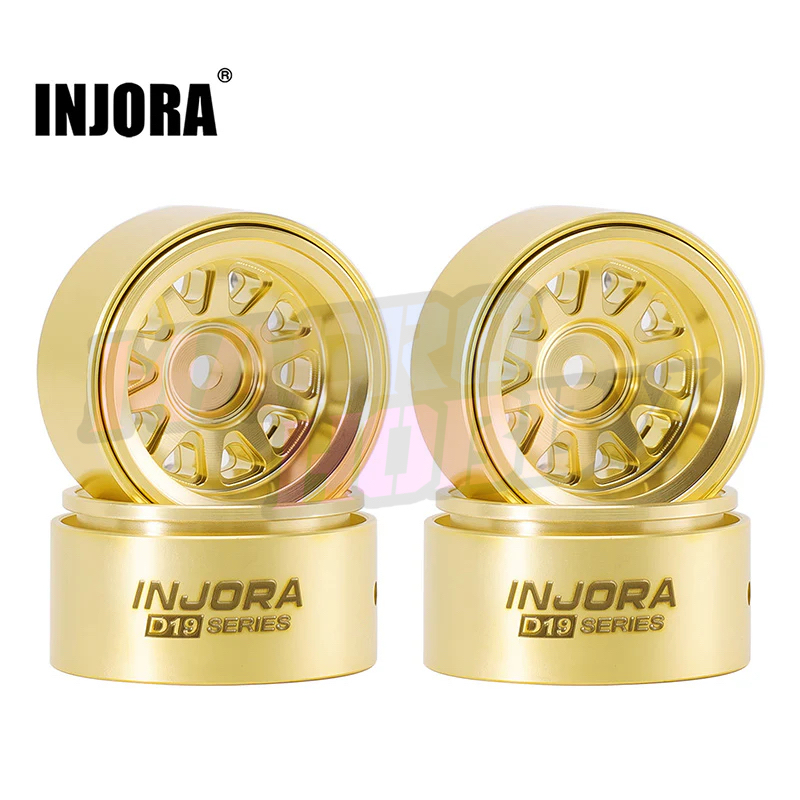 INJORA 0.7" D19 Brass Beadlock Wheels for 1/30 SCX30 (W7007) #530381