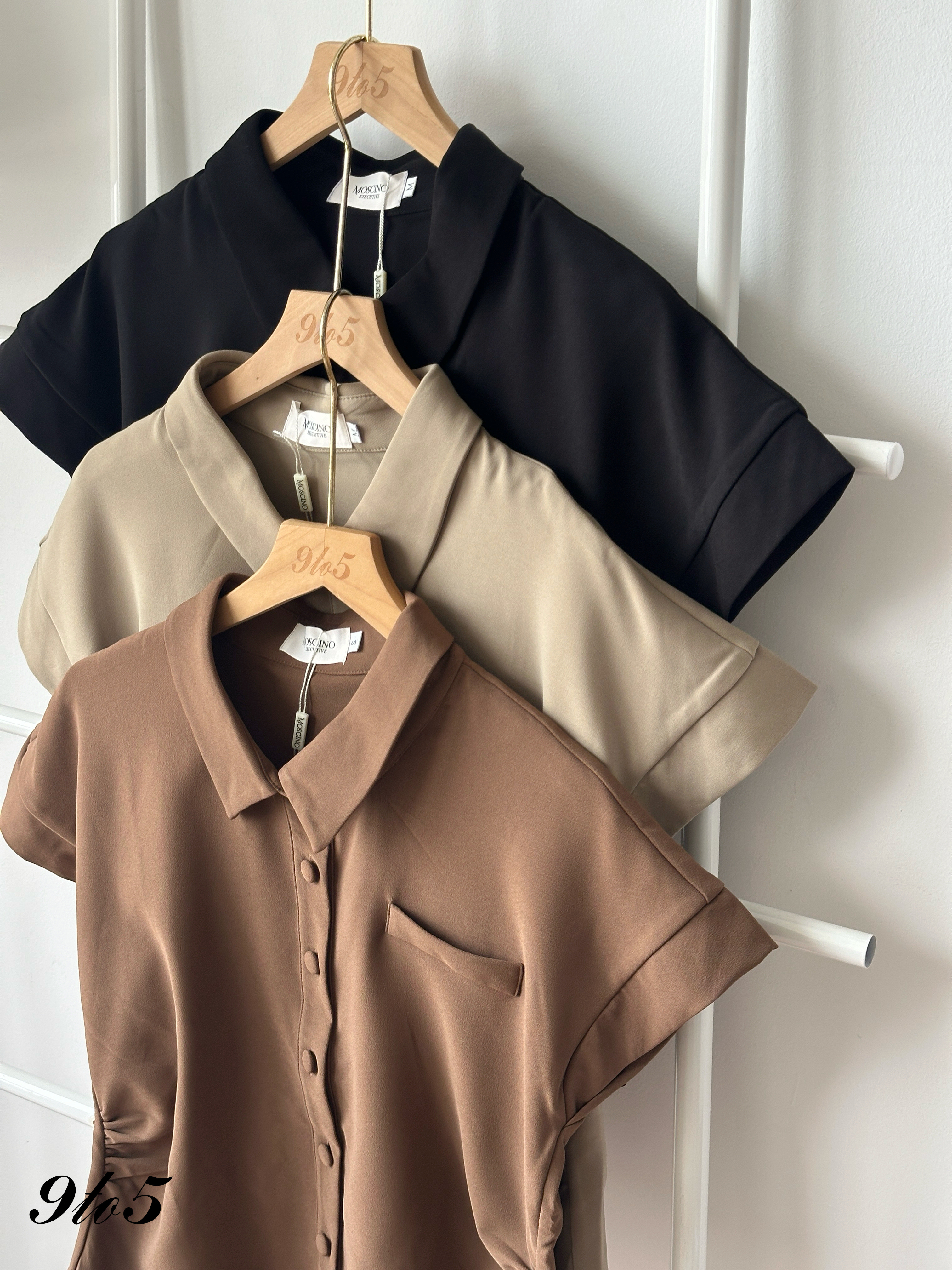 T4412 Cape Sleeve Ruched Shirt - 3 Colors 