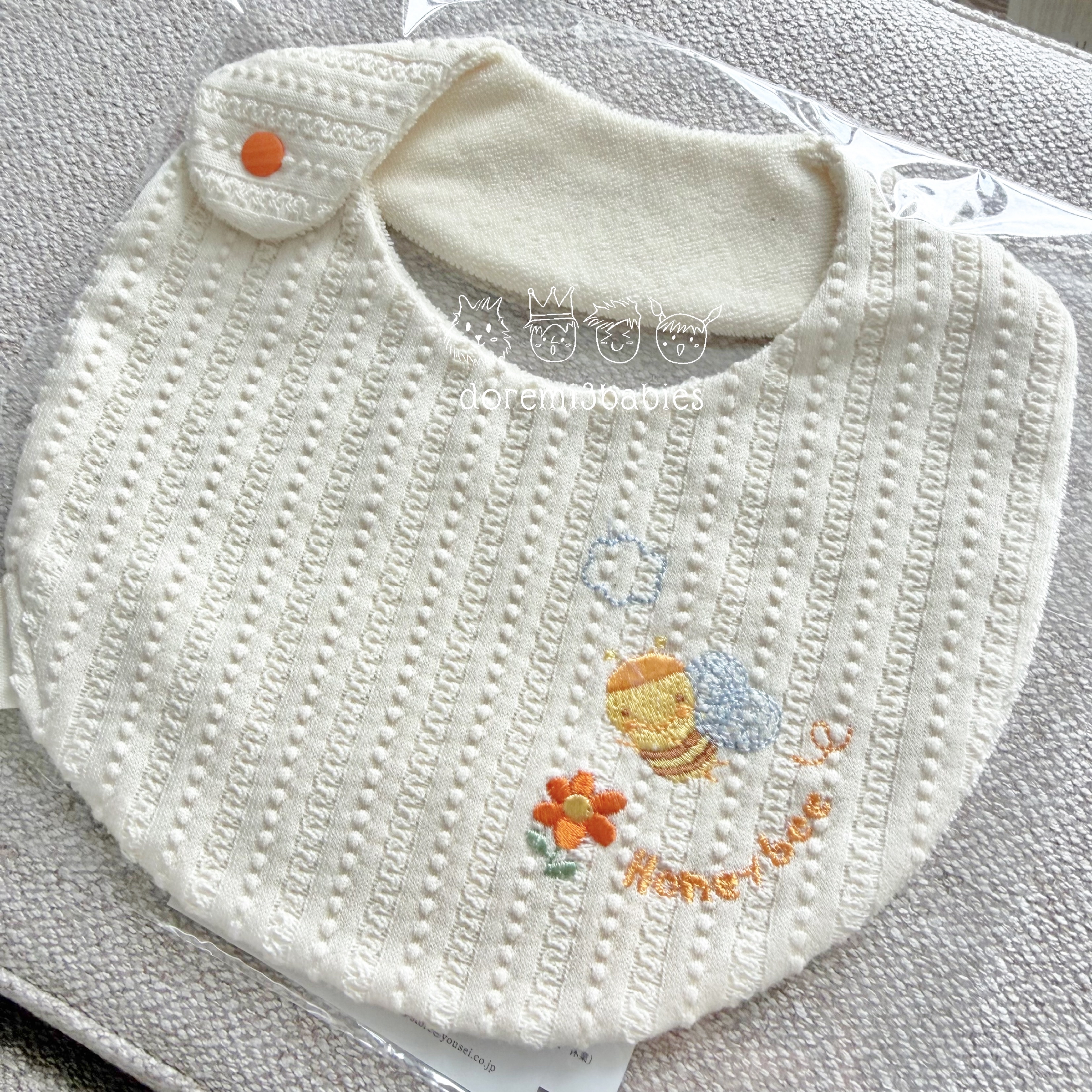 Amorosa mamma 日本有機棉 蕾絲針織口水肩