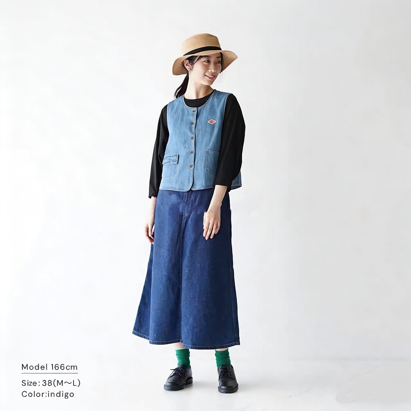 日系4色牛仔背心