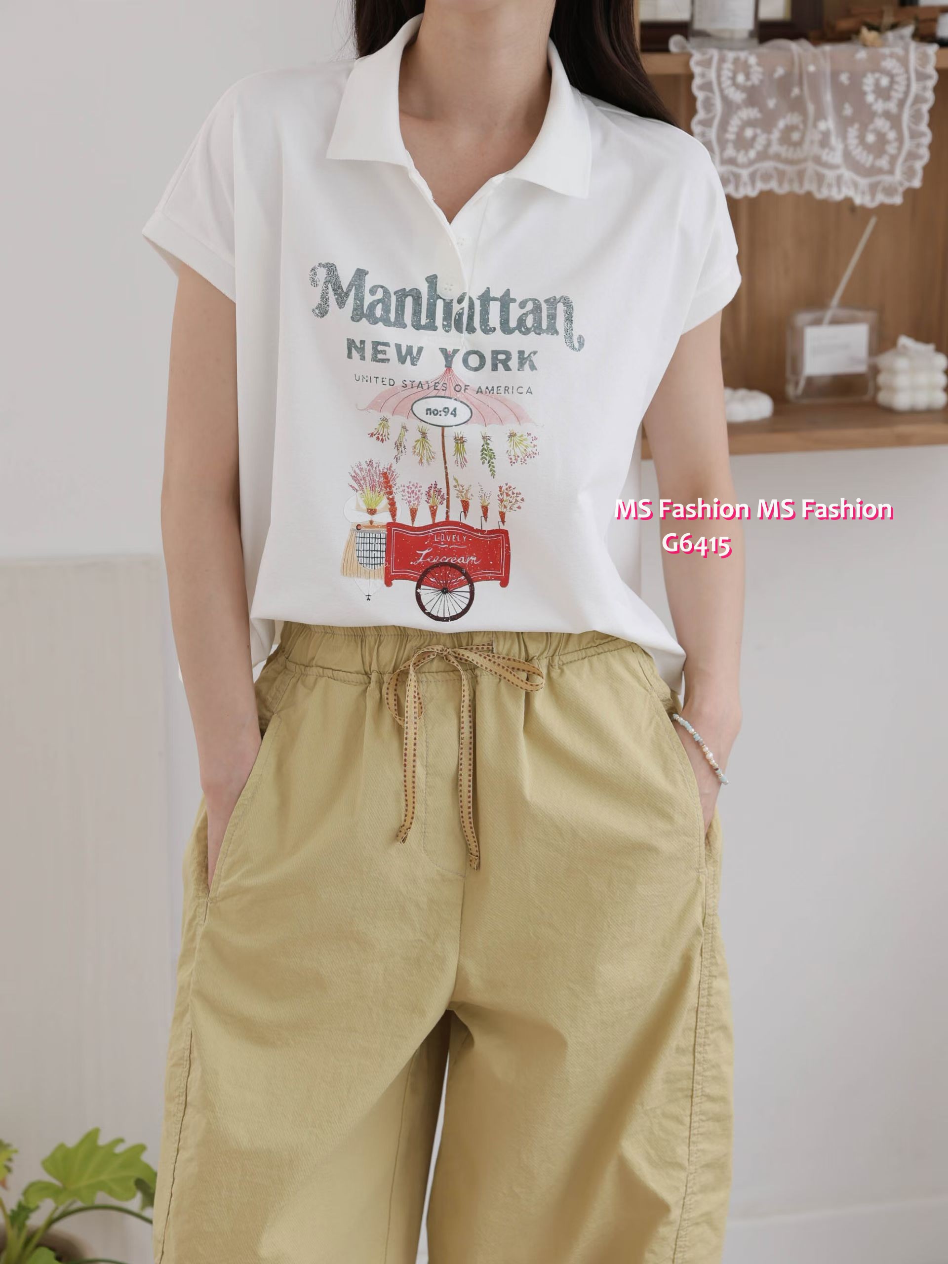 G6415 靚print polo恤