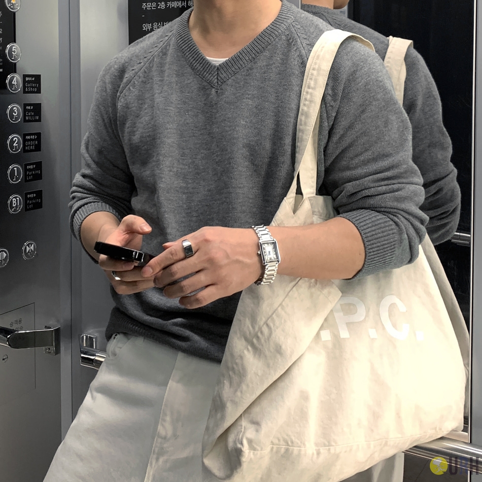 【100%保證韓國直送】舒適修身 V 領半寬鬆連肩袖針織衫 [6 color] RL114795