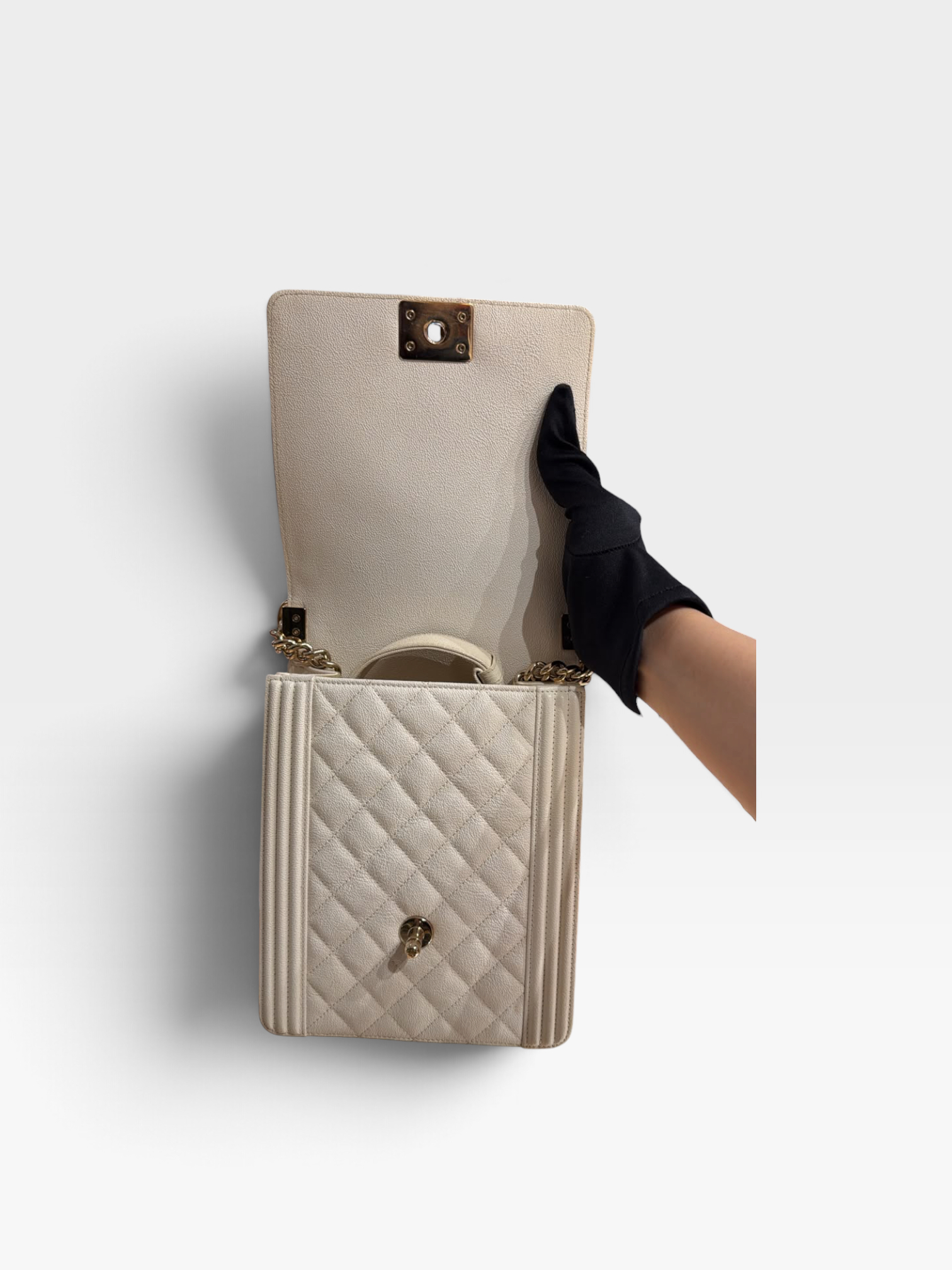 Pre-owned CHANEL North South Boy Bag/ Product Code: A092302