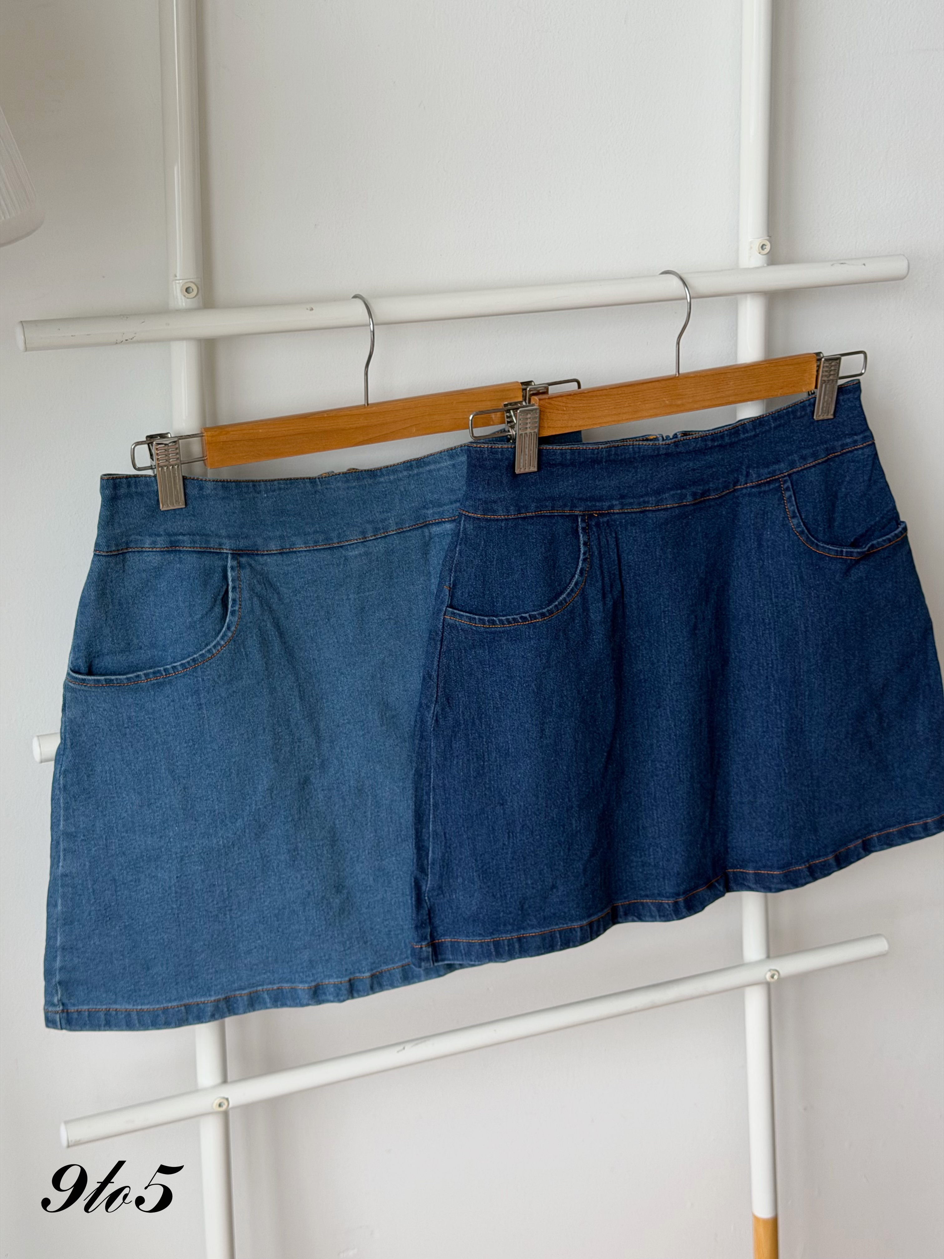 D2375 CNY Denim Matching Set - Dark Blue & Light Blue 