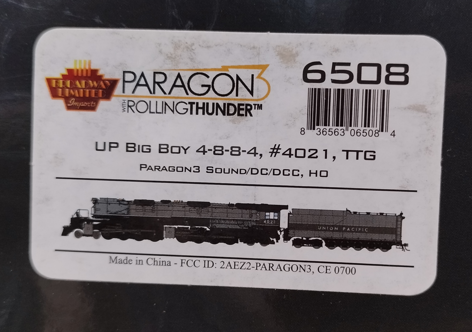 HO 1:87 BROADWAY LIMITED Bigboy Grey #4021 TTG DCC Sound and Smoke