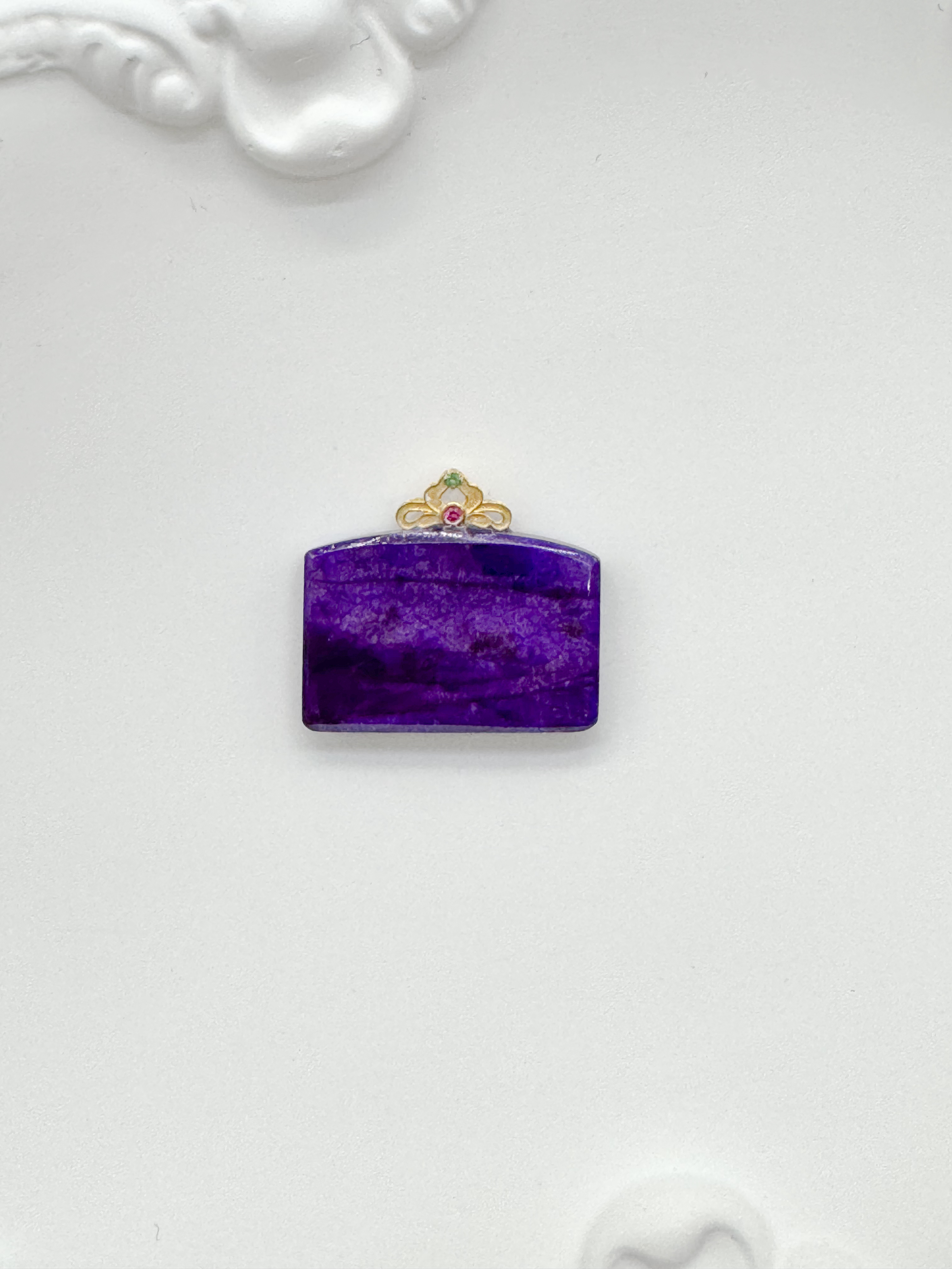 老油紫舒俱徠吊墜(20x3+mm)
