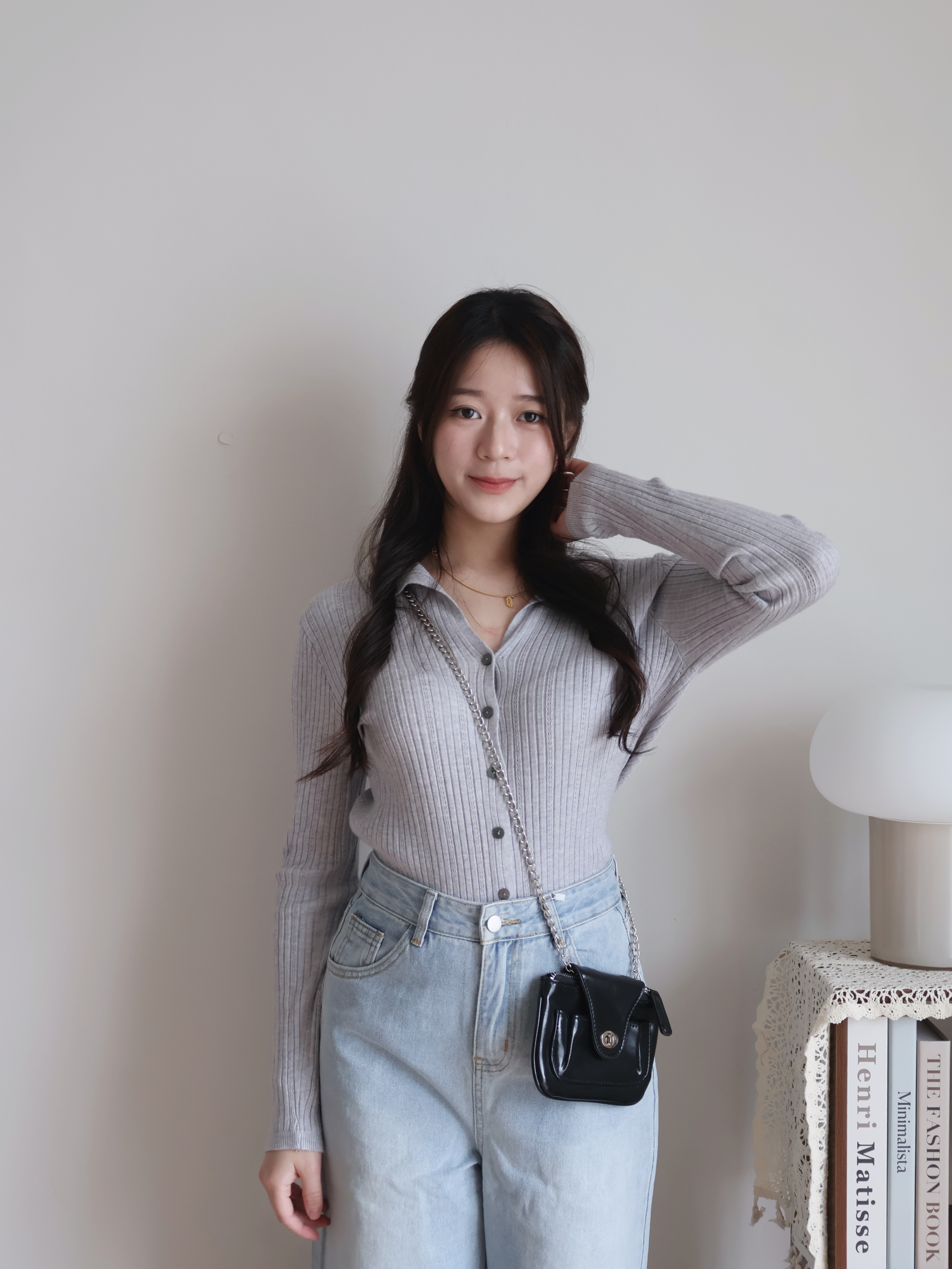 Quinn Knitted Cardigan | Grey