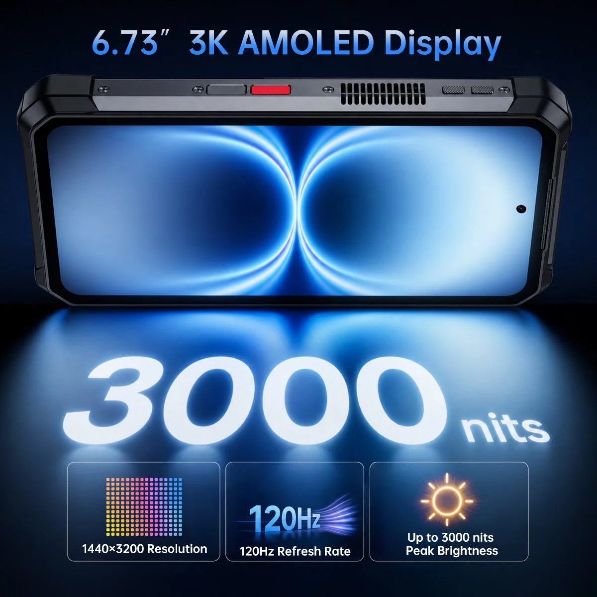 8849 / Unihertz TANK 5 Pro 5G | 6.73吋 AMOLED 120Hz 17600mAh 2K DLP投影儀 FLIR Lepton 3.1R 熱感 夜視 雷射測距 露營燈 警示燈 WiFi7 USB3.2 雙頻GPS eSim 三防 投影手機