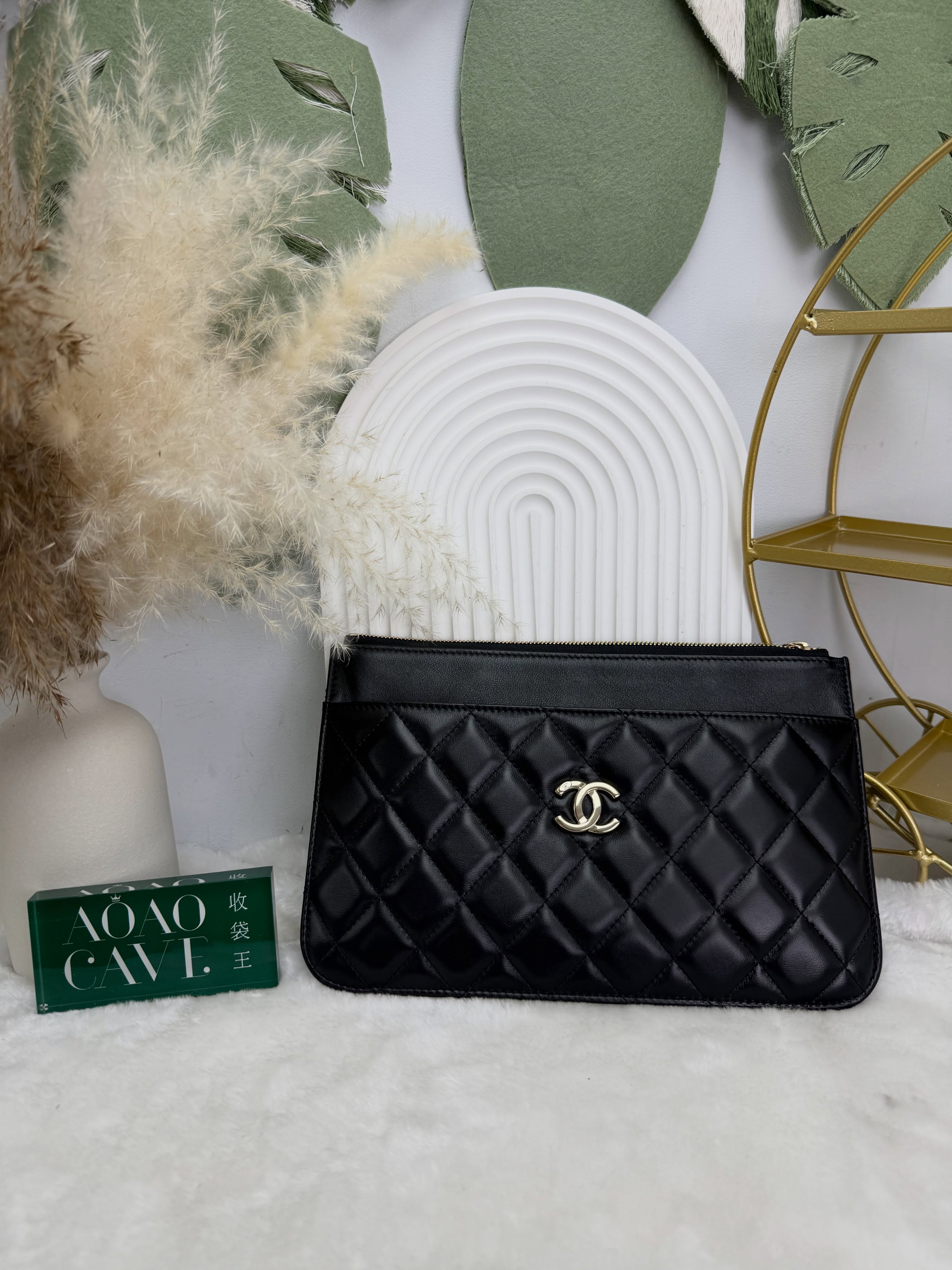Chanel👜 PRE OWNED 🛍️黑色三合一 30開 有卡有塵袋🖤