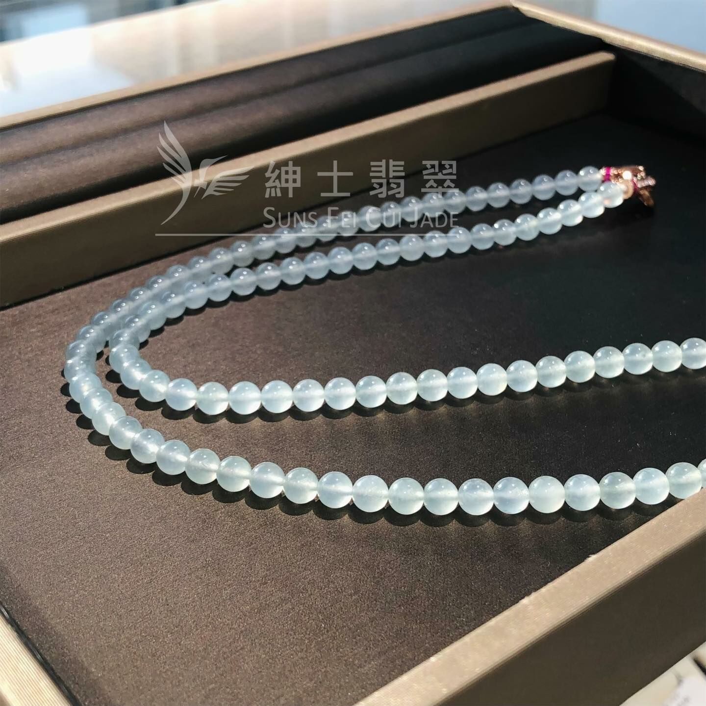 冰種翡翠頸串6mm