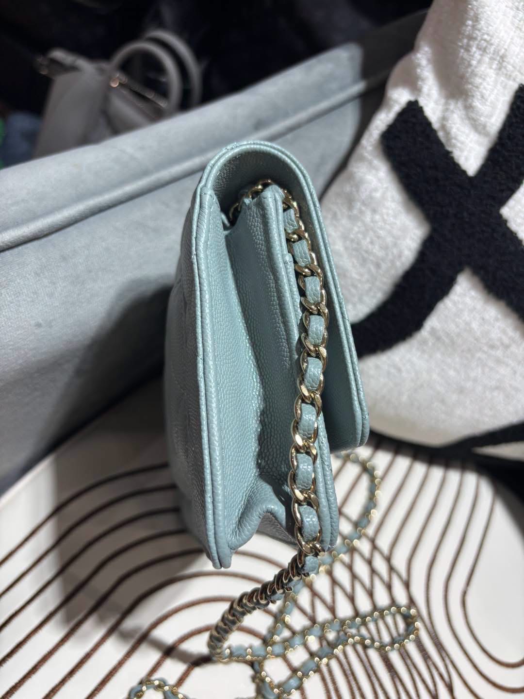 全新 Chanel Wallet On Chain 荔枝牛皮 100%Authentic, Brand New 全新 ✅晶片✅Dust bag✅Box