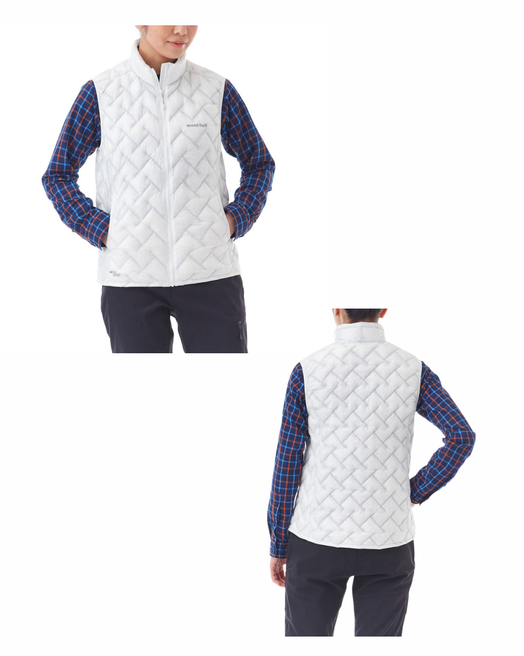 日本代購【 日本直送 montbell 女裝 頂級 超輕量 企領 保暖 1000FP 羽絨 背心 Plasma 1000 Down Jacket Vest Women】 
