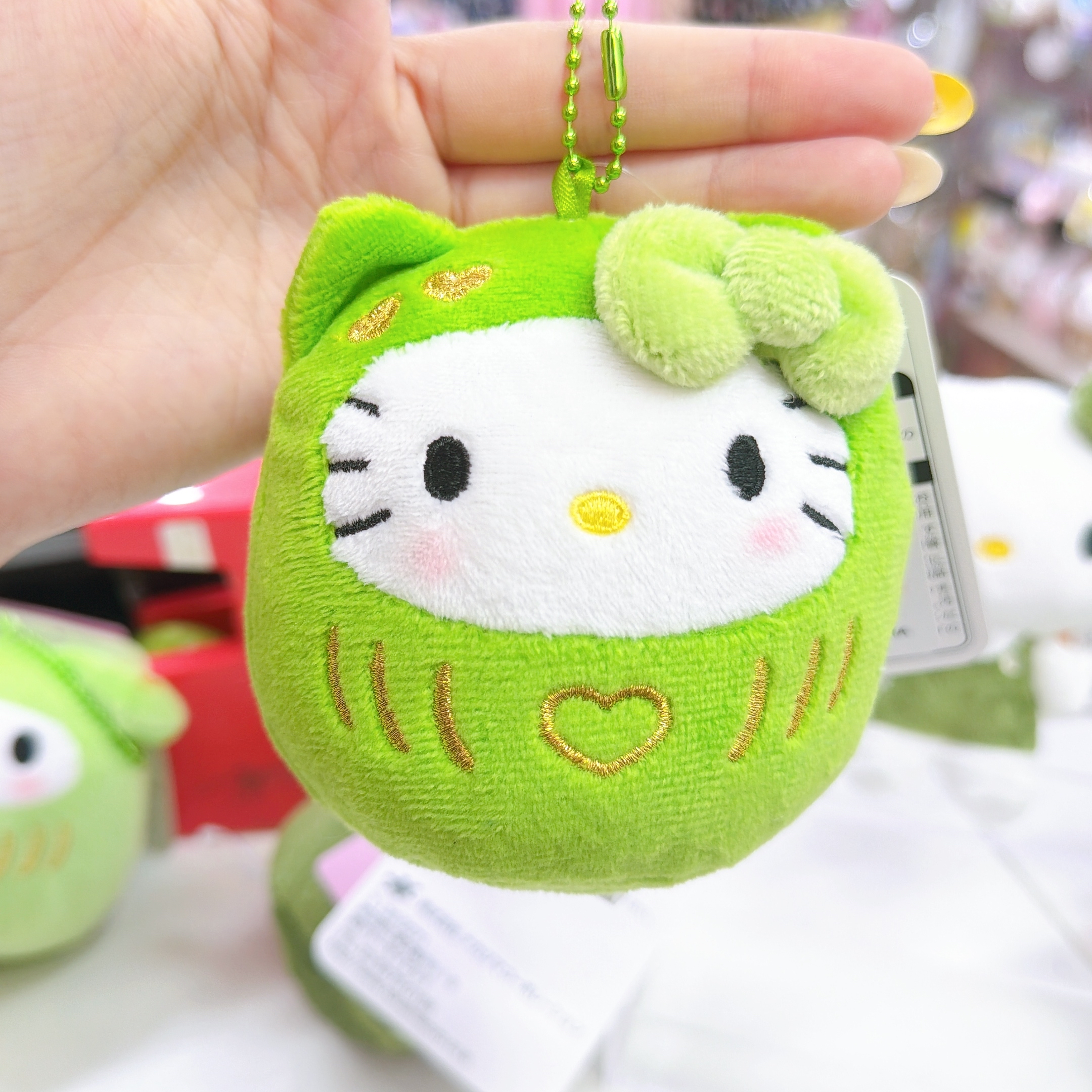 日本直送Sanrio 綠茶系列 達摩公仔/Kitty公仔掛飾