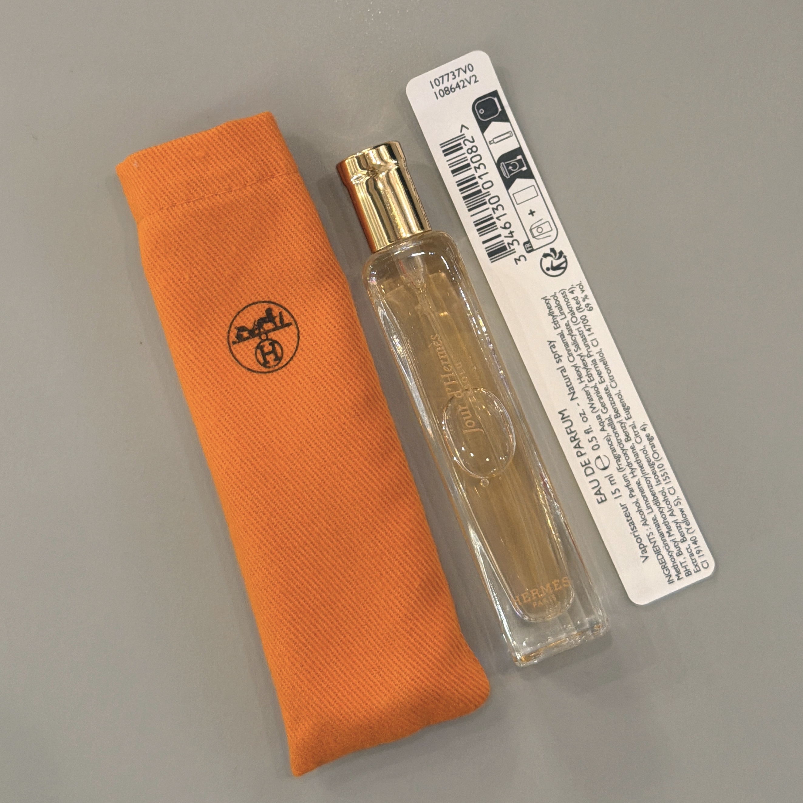 HERMES Jour d’hermes Absolu愛馬仕之旅光女士濃香水15ml (附橙色布袋）