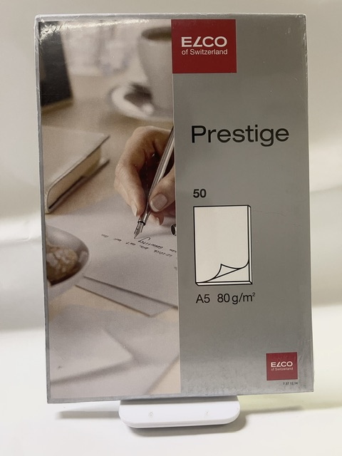 ELCO 瑞士艾奧柯牌Prestige系列80gsm 白色 A5 空白筆記簿 / 筆記簿  