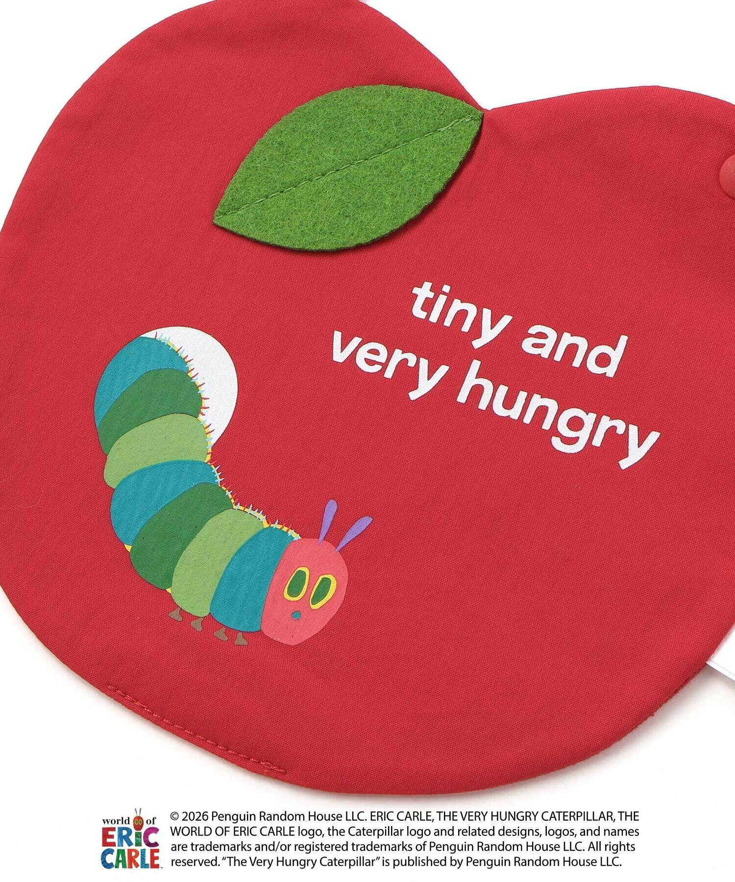 🇯🇵預訂 日本直送🇯🇵好餓的毛毛蟲兩色純色格紋蘋果造型圍兜