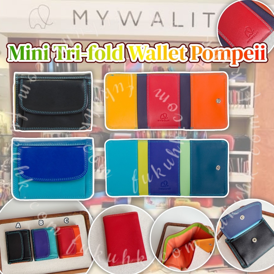 意大利 Mywalit Mini Tri-fold Wallet Pompeii 三摺銀包