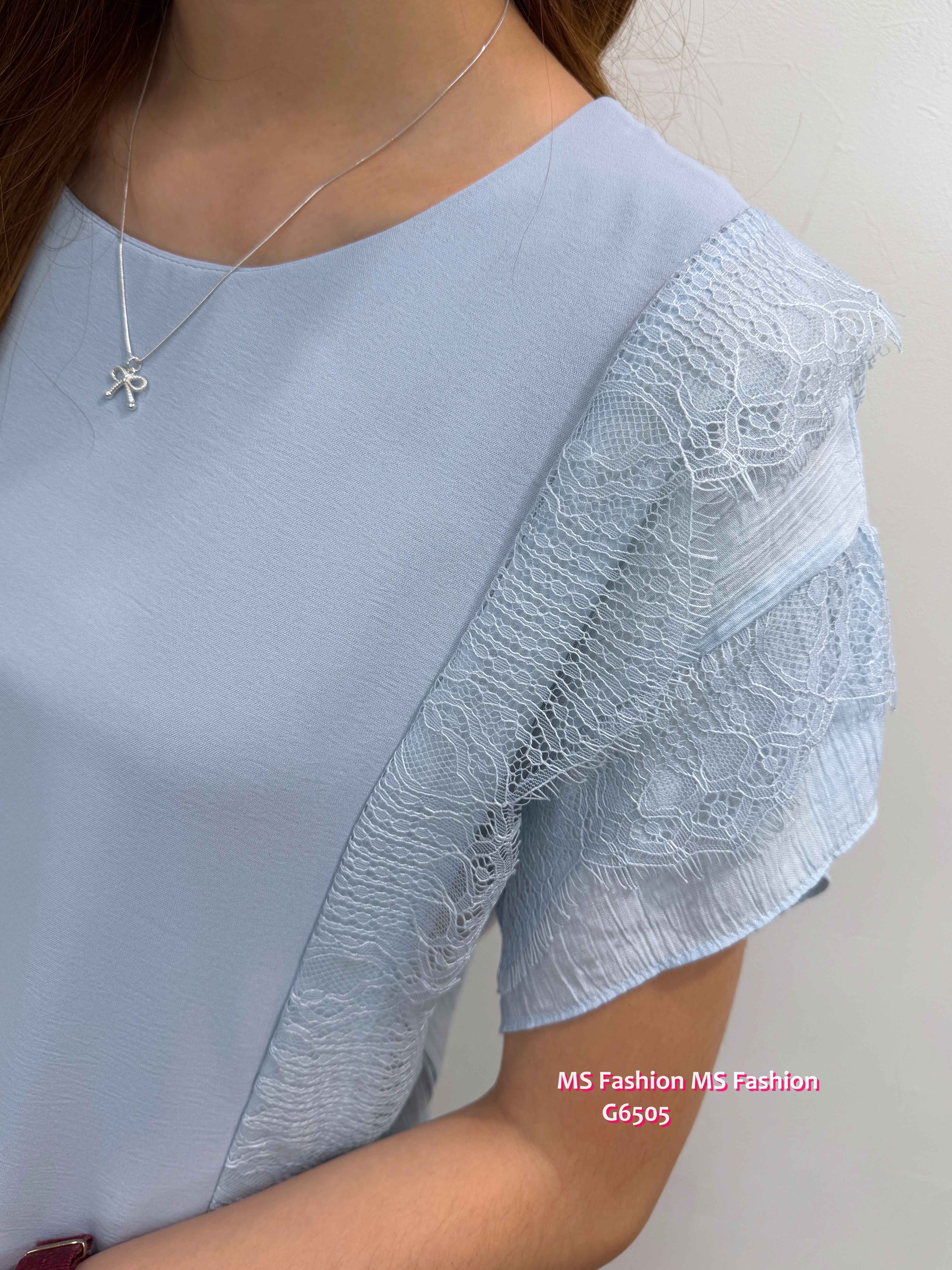 G6505 靚料拼lace top