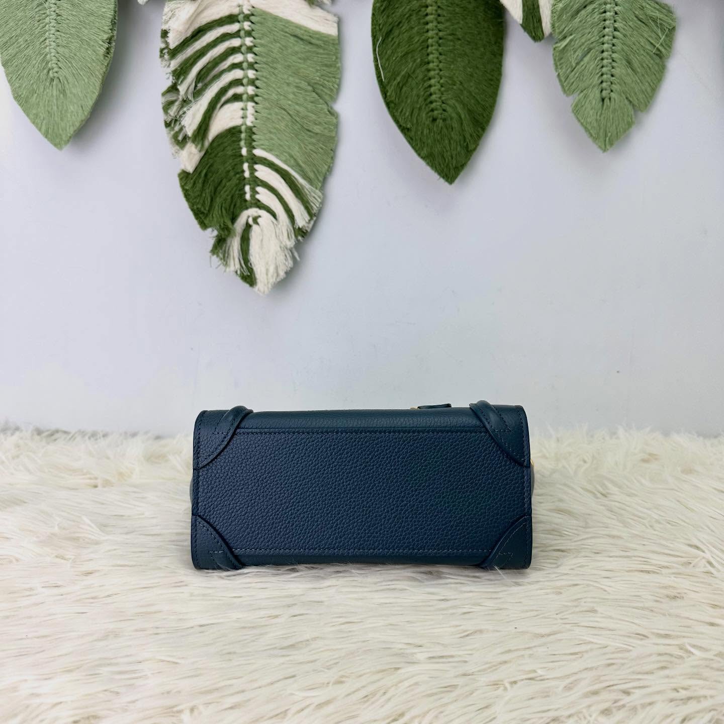 CELINE 🤍PRE OWNED 深藍色笑臉包 Nano Size 單肩斜肩手提包💙 