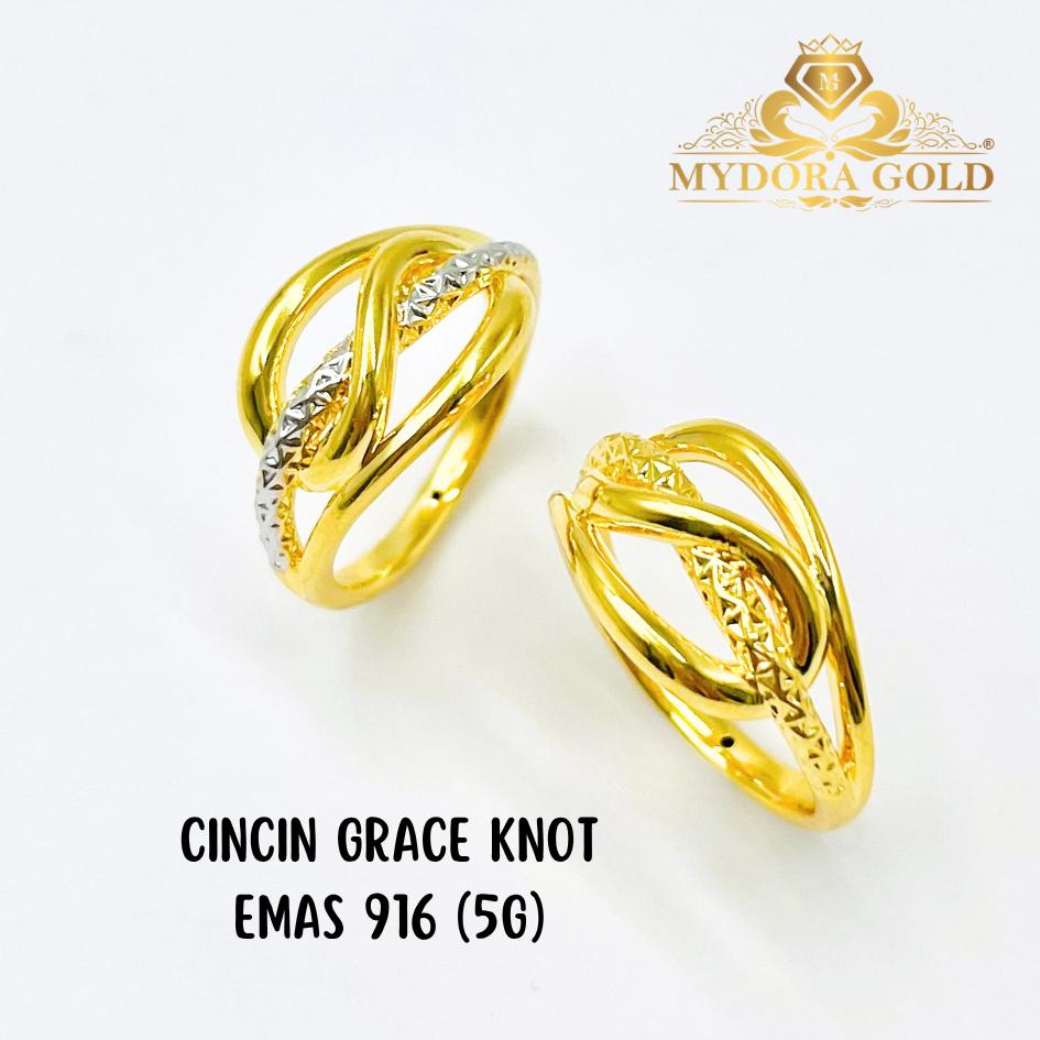 MYDORA Cincin Grace Knot (5G) l EMAS 916/22K