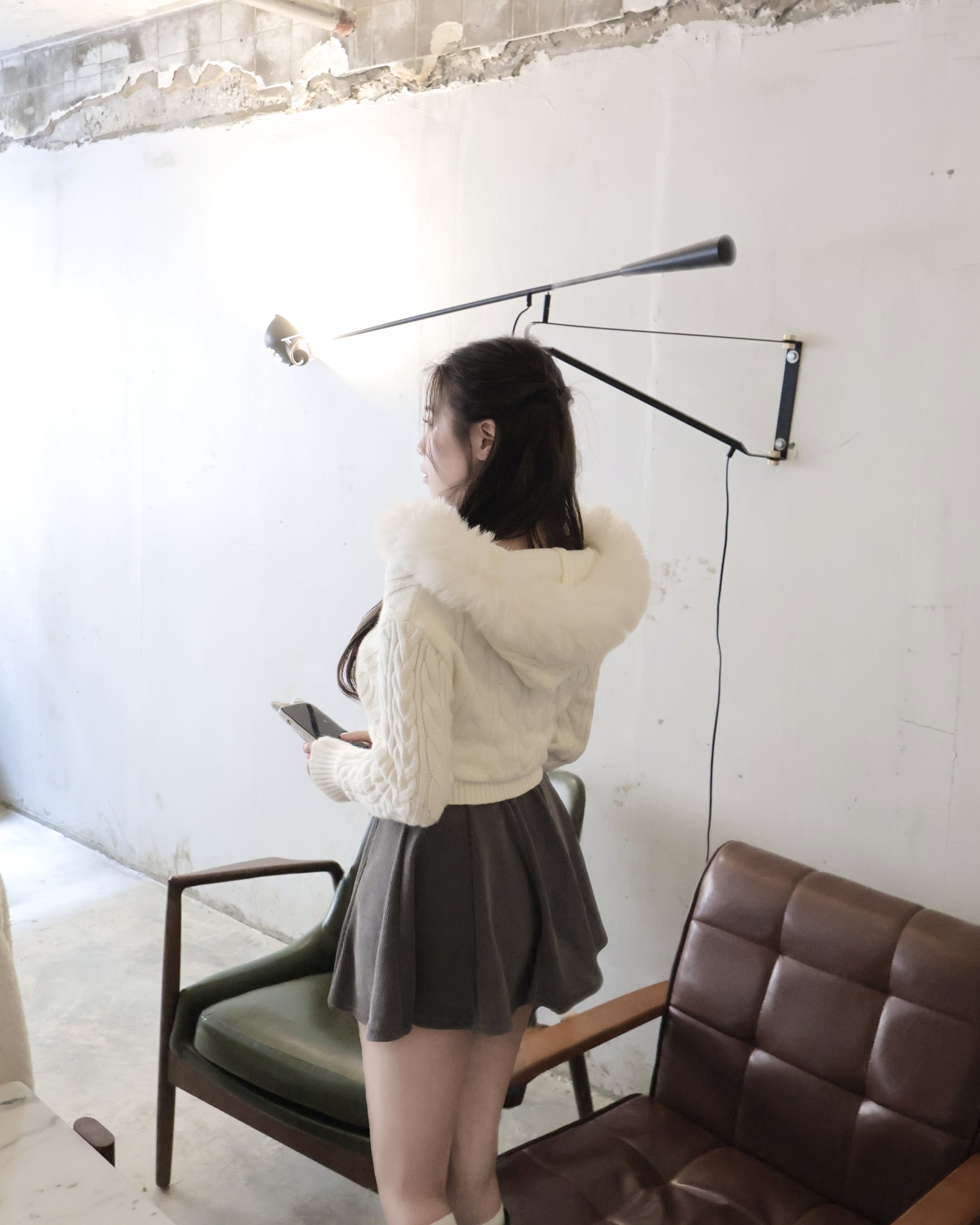 【 ♪ 新品追加🤍 | ⋆˚ʚɞ一穿愛上～女友感♡毛毛拉鍊麻花外套❄️☃️】 Snowy Zip Up Cardigan Top(三色入)