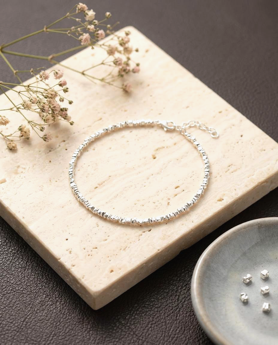 S925 - *MH0012* Granular Silver Bracelet