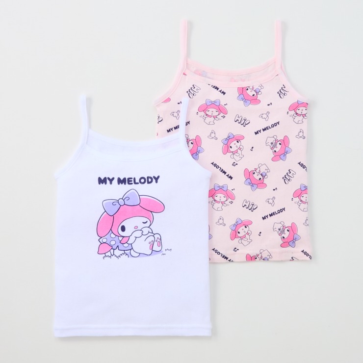 🇯🇵限量預訂 日本直送🇯🇵My Melody人物滿印純棉網眼吊帶背心兩件套裝