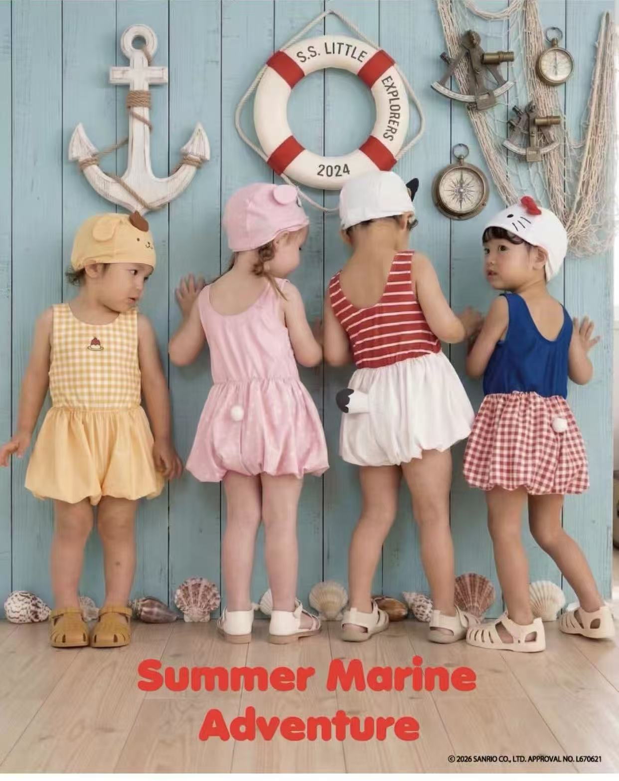 0709 三麗鷗泳衣系列2件套