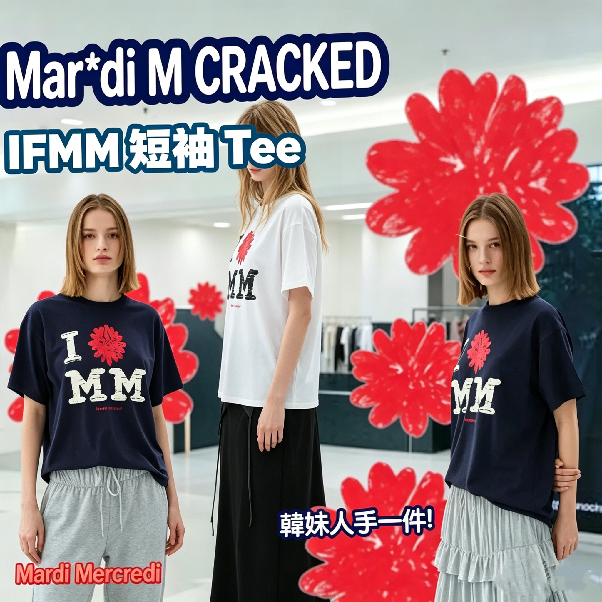 Mardi Mercredi CRACKED IFMM短袖