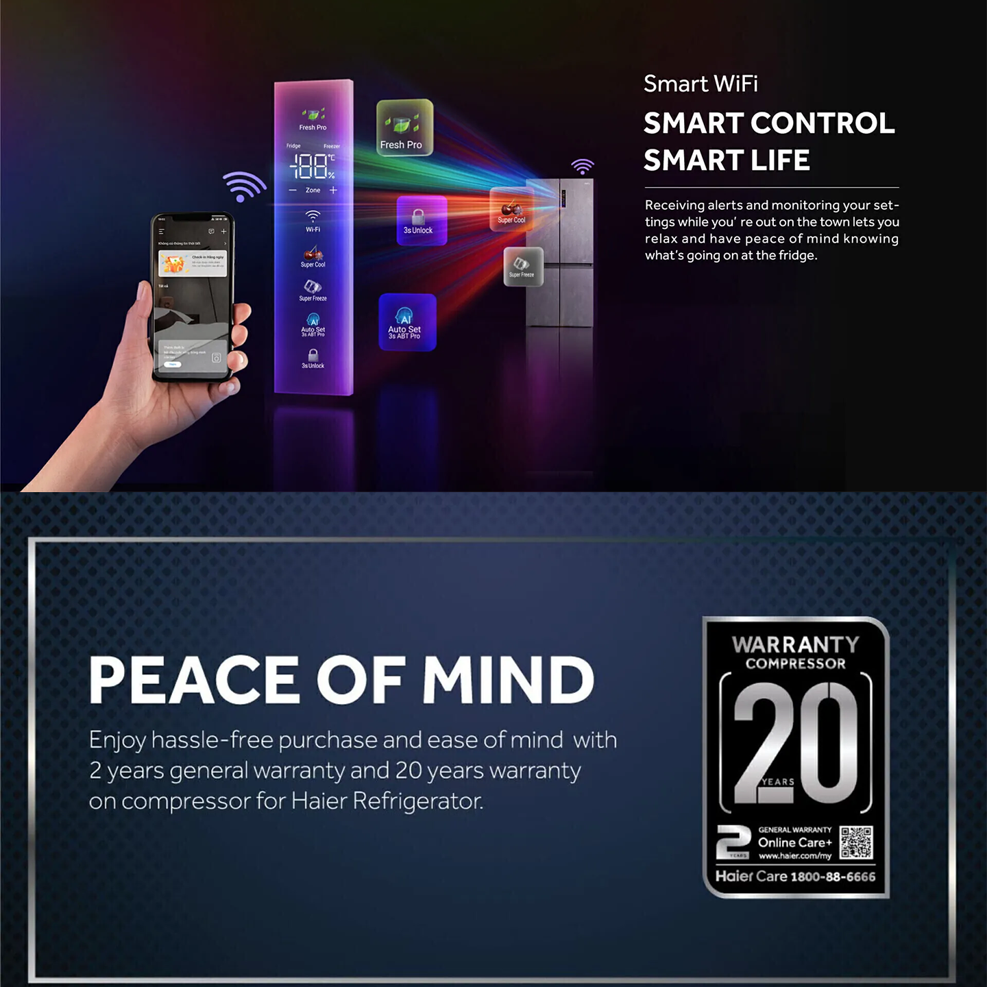 Haier 758L Multi-Door Inverter Glass Fridge (HRF-IM758FG)