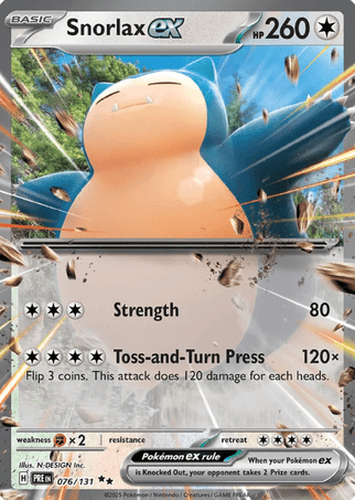 Pokemon TCG  Scarlet & Violet—Prismatic Evolutions - Snorlax-076/131 (EX)