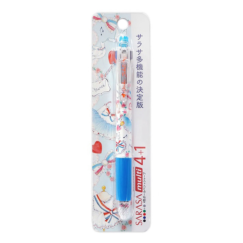 現貨｜Miki Takei Clothes-Pin 小玫瑰 日本製 Zebra SARASA multi 4+1 多功能5用筆 4色啫喱筆+鉛芯筆 (PN-15822)