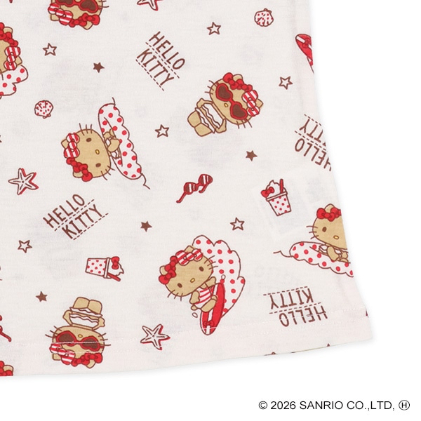 🇯🇵預訂 日本直送🇯🇵清爽材質烤焦Hello Kitty滿印短袖家居服上下套裝