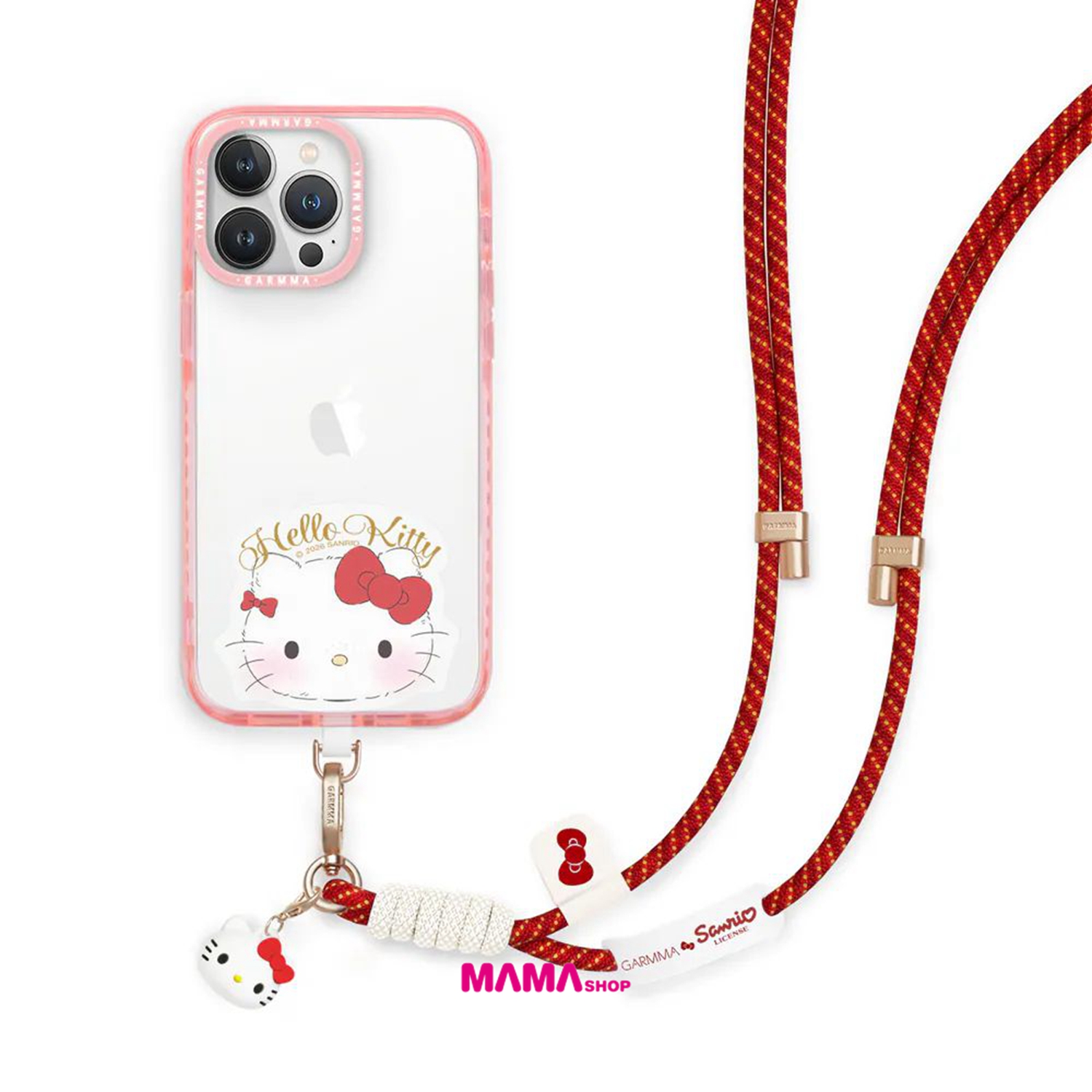 台灣直送Sanrio 公仔吊飾手機長背帶--結繩系列