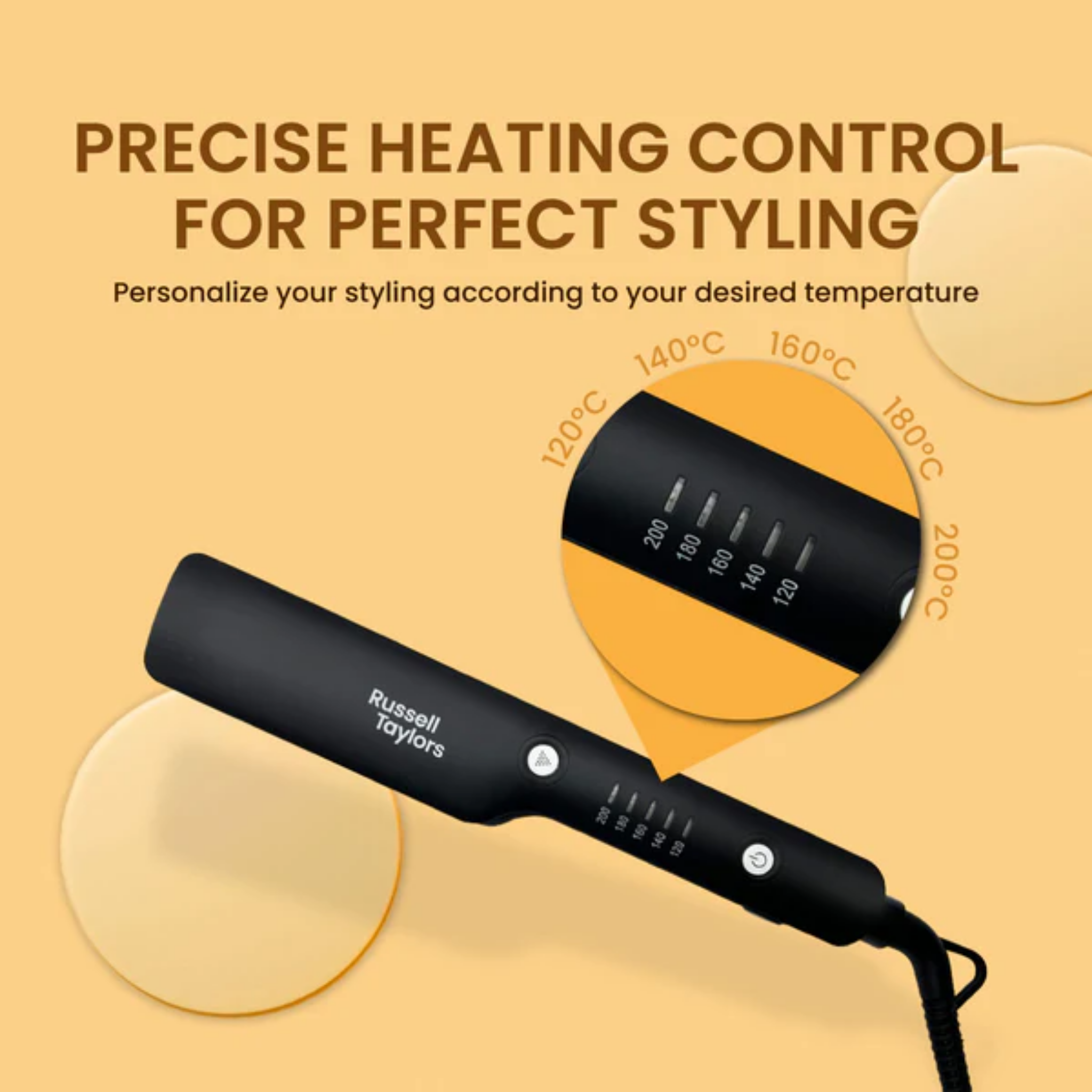 Russell Taylors Ceramic Hair Straightener (HS2)