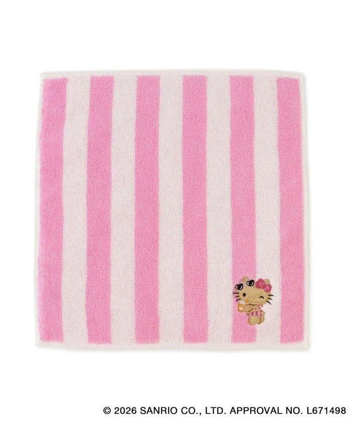 🎀【預訂】ROPE' PICNIC x Sanrio 曬黑刺繡毛巾 - Kitty
