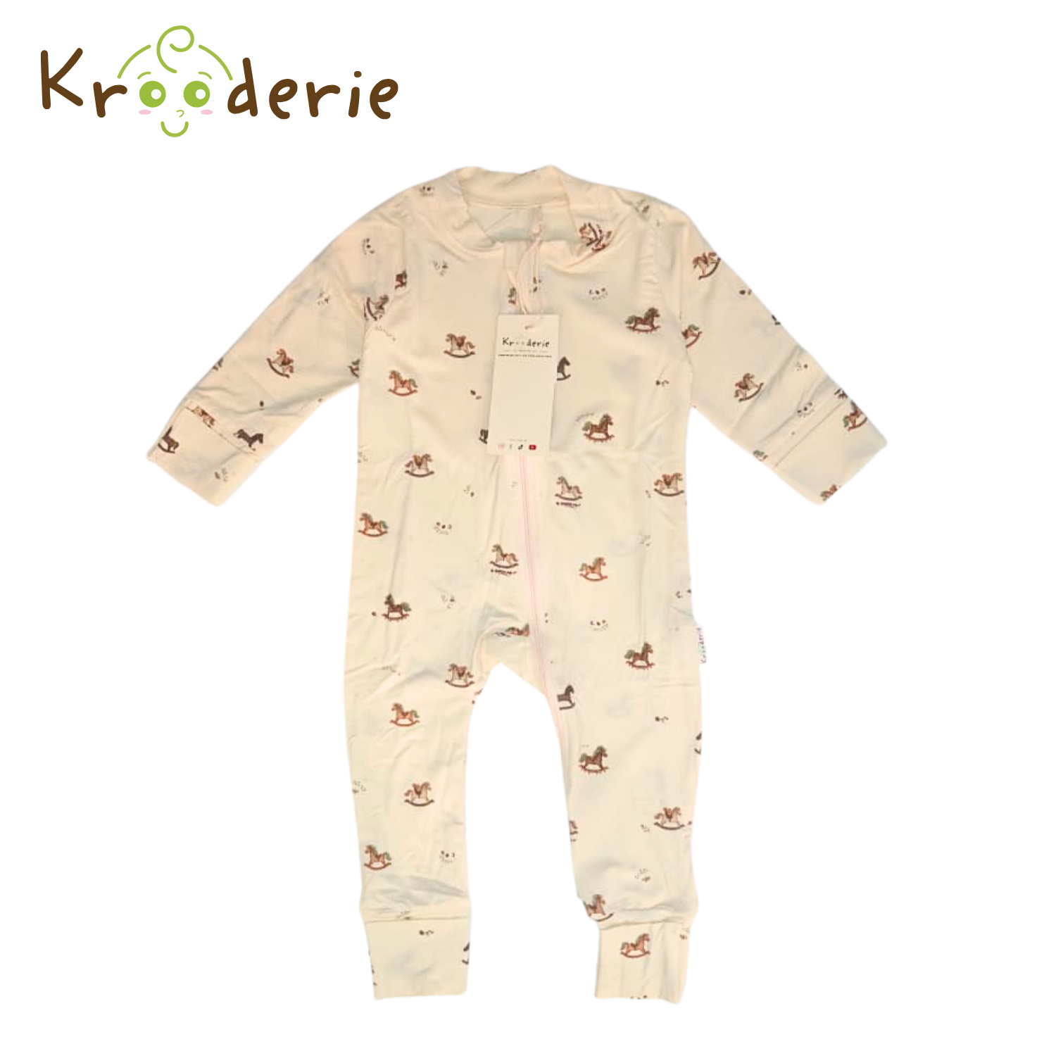 Krooderie TENCEL Baby Zip Romper Sleepwear Bodysuit Jumpsuit