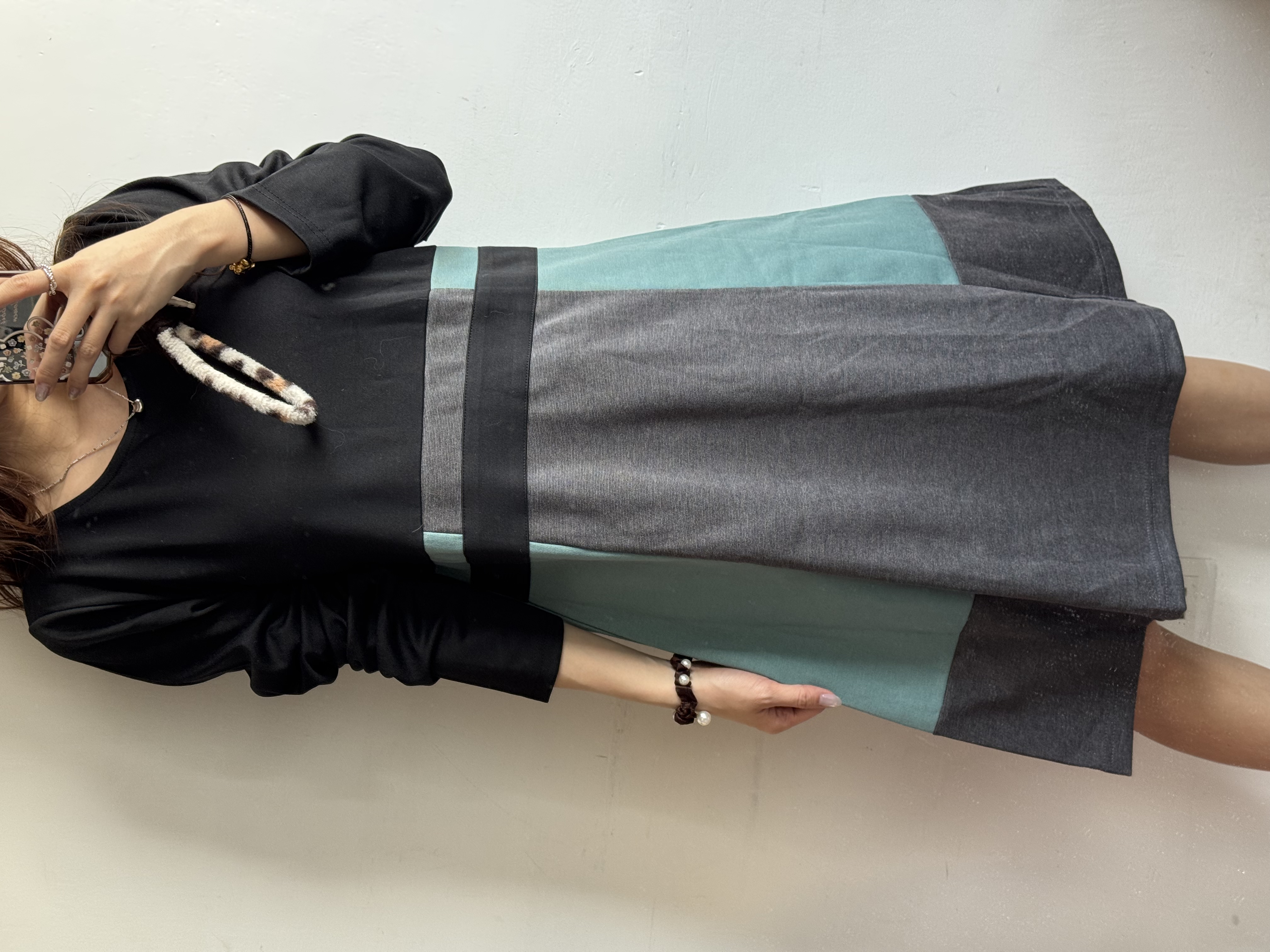 特價 拼色連身裙