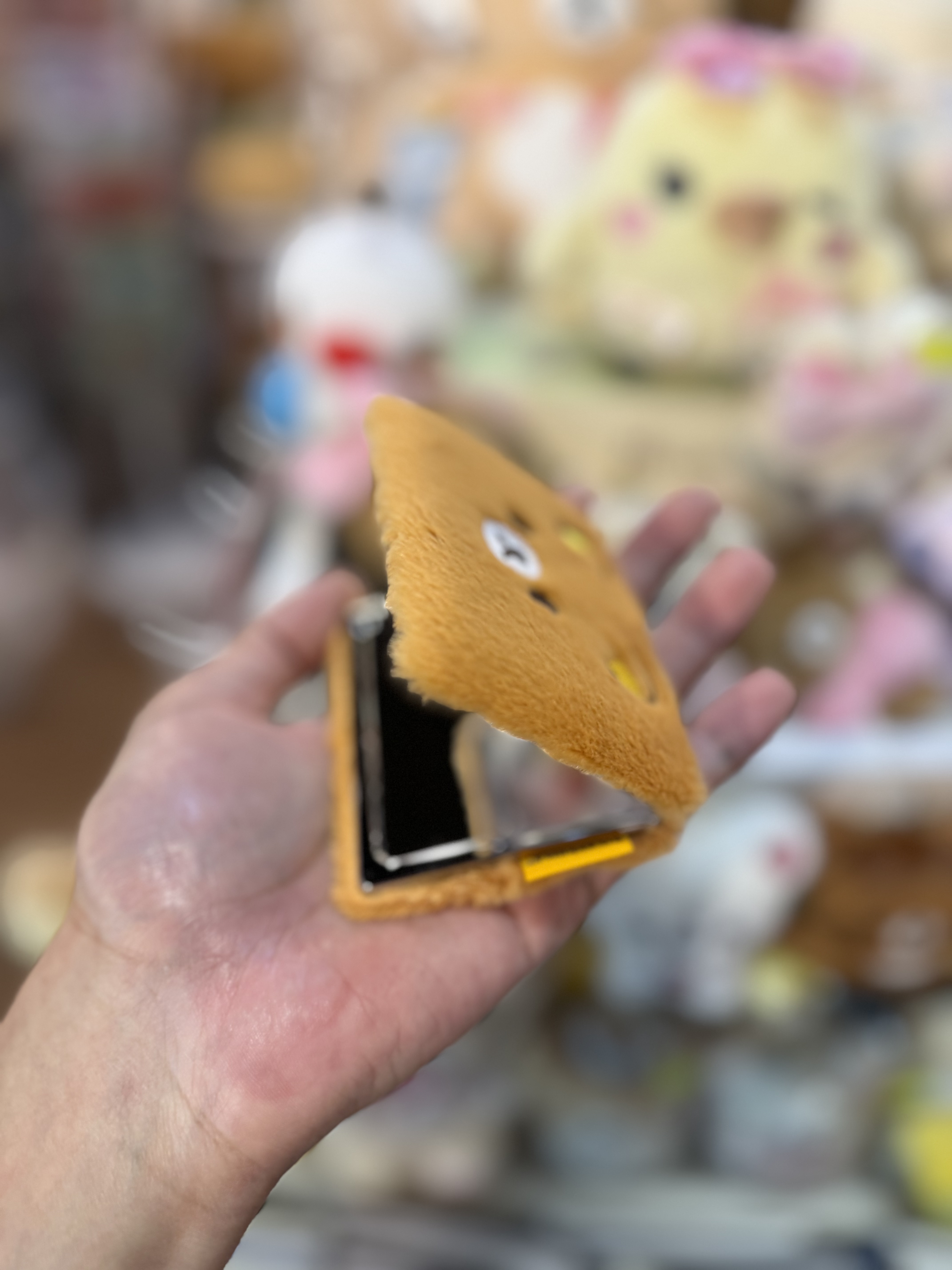 《現貨》全新Rilakkuma 毛毛方型小摺鏡
