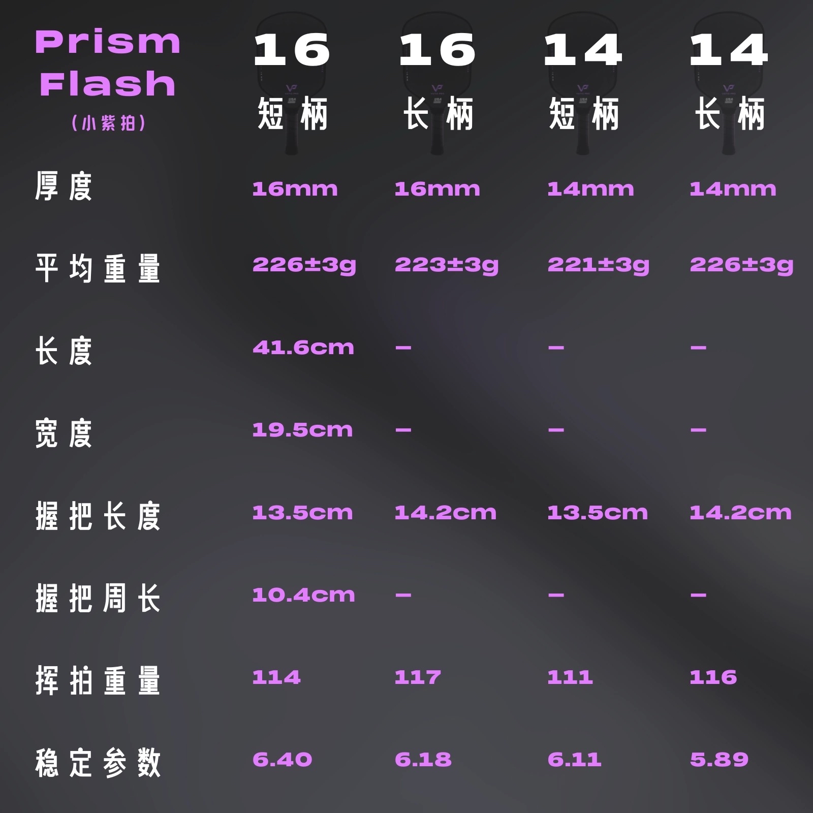 Vatic Pro 匹克球拍-Prism Flash 小紫拍