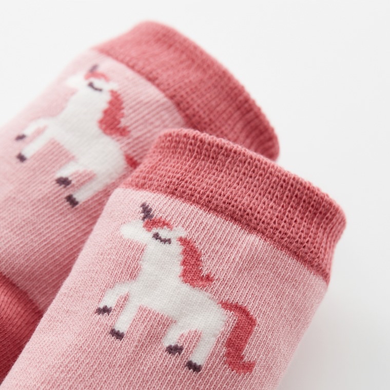 部分現貨💚預訂 台灣直送💚兩色可愛提花防滑中筒襪三對裝