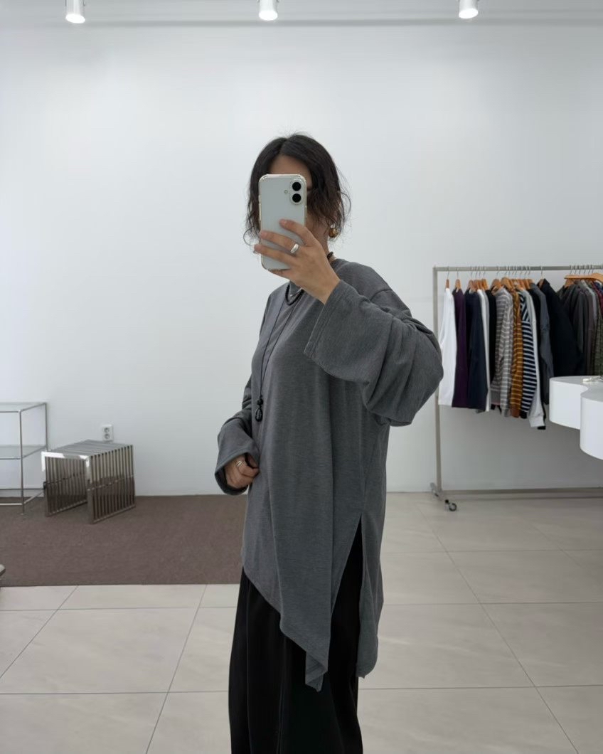 221563 斜腳長袖Tee