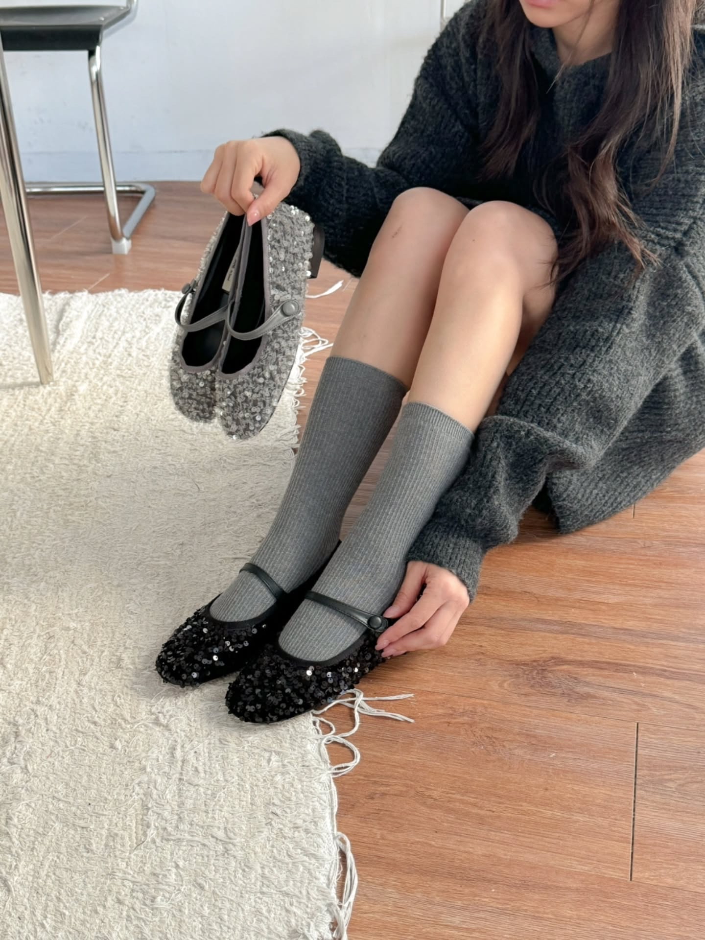 韓國🇰🇷女裝| 閃閃珠片鞋