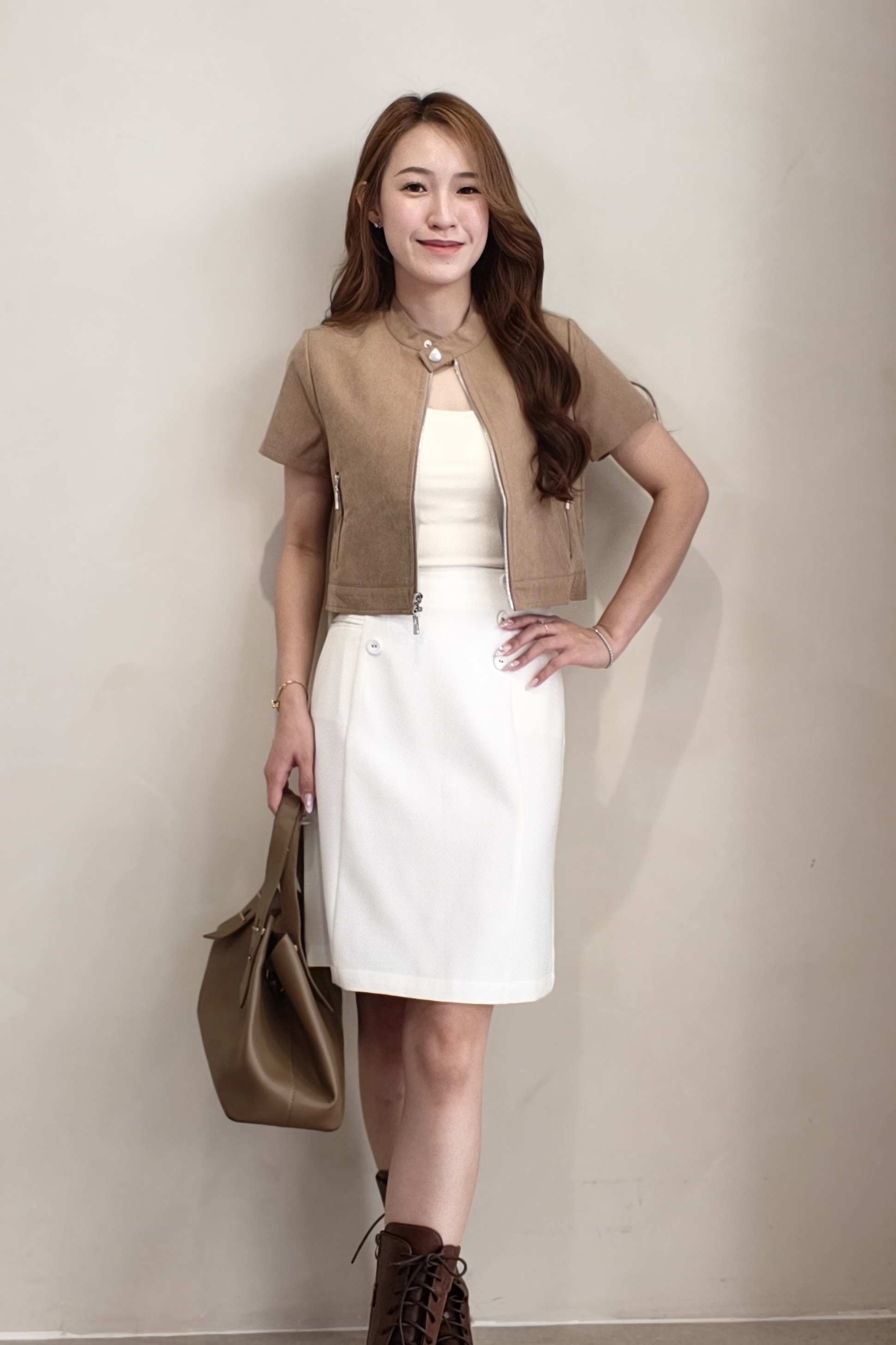 25728-1 Celeste Tailored Midi Skirt